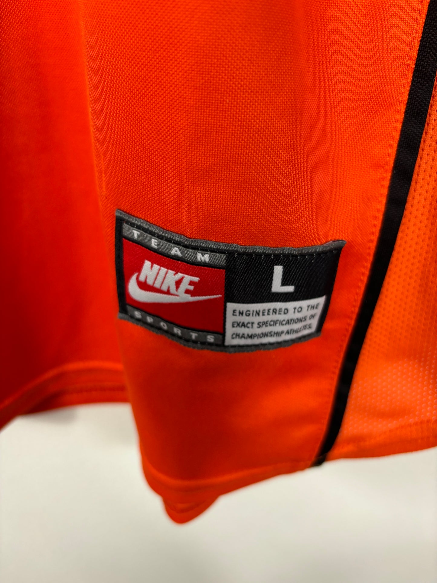NETHERLANDS 1998 BERGKAMP #8 HOME SHIRT (L) NIKE