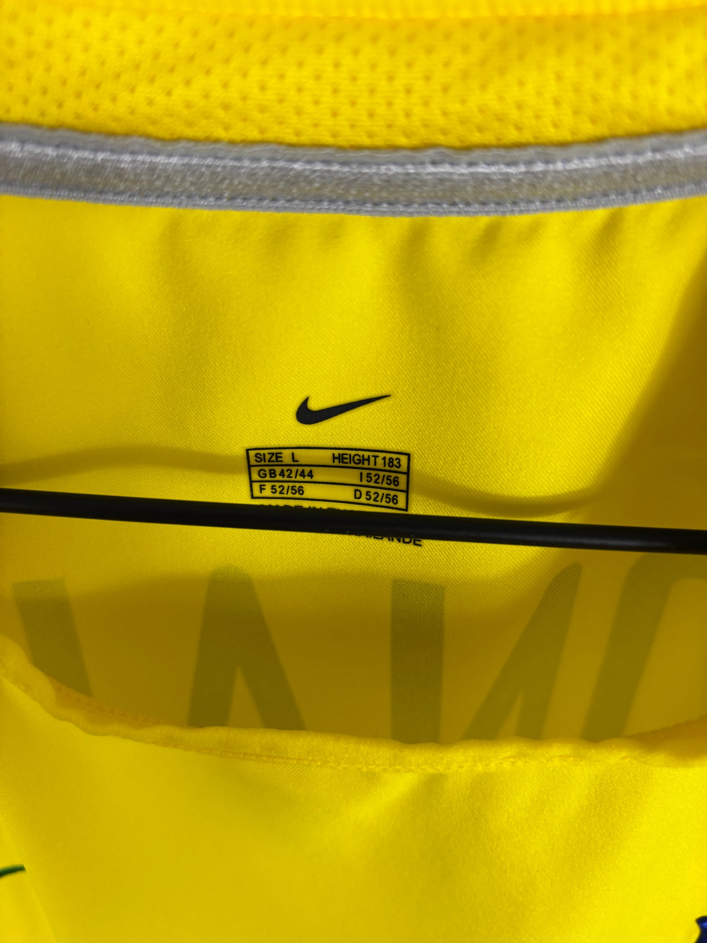 BRAZIL 2002 RONALDO #9 HOME SHIRT (L) NIKE