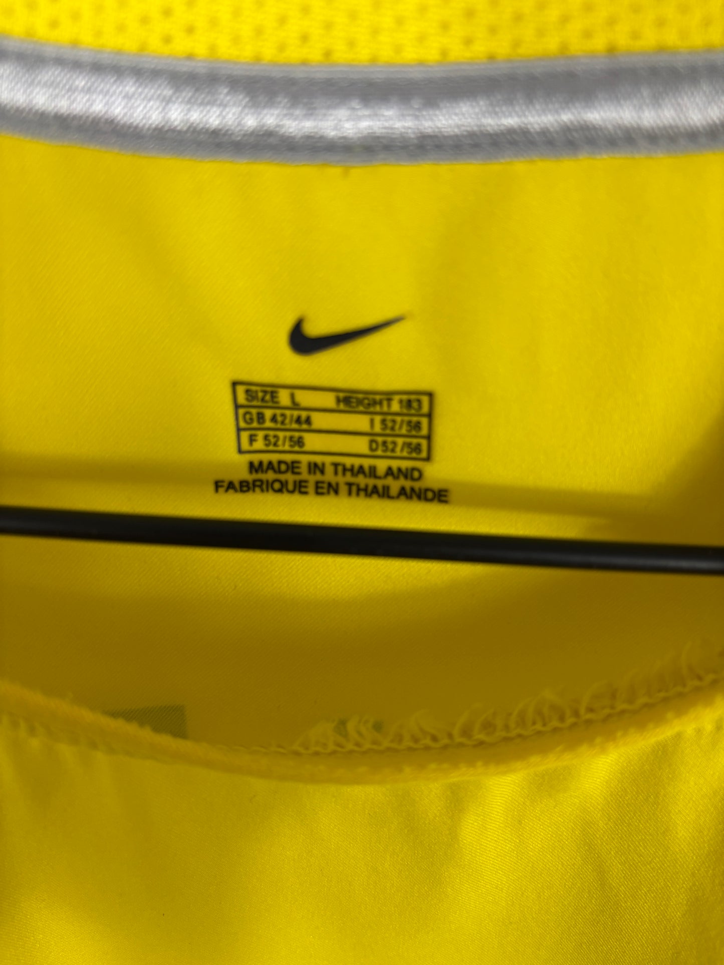 BRAZIL 2002 RONALDINHO #11 HOME SHIRT (L) NIKE