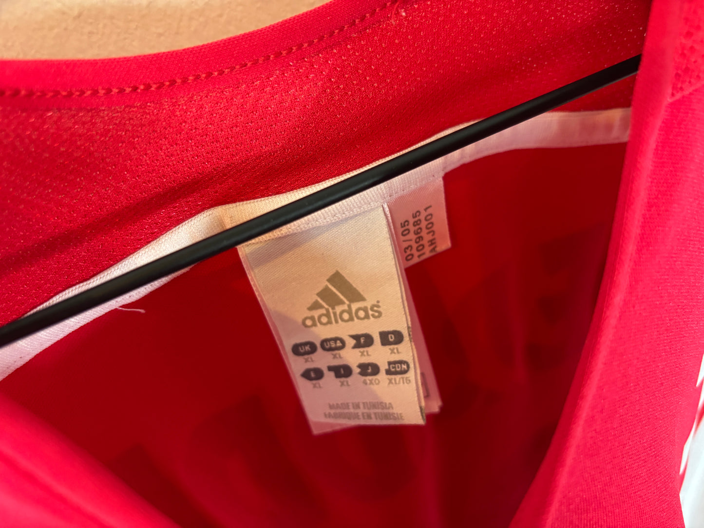 AJAX 2005/06 DE RIDDER #20 HOME SHIRT (XL) ADIDAS