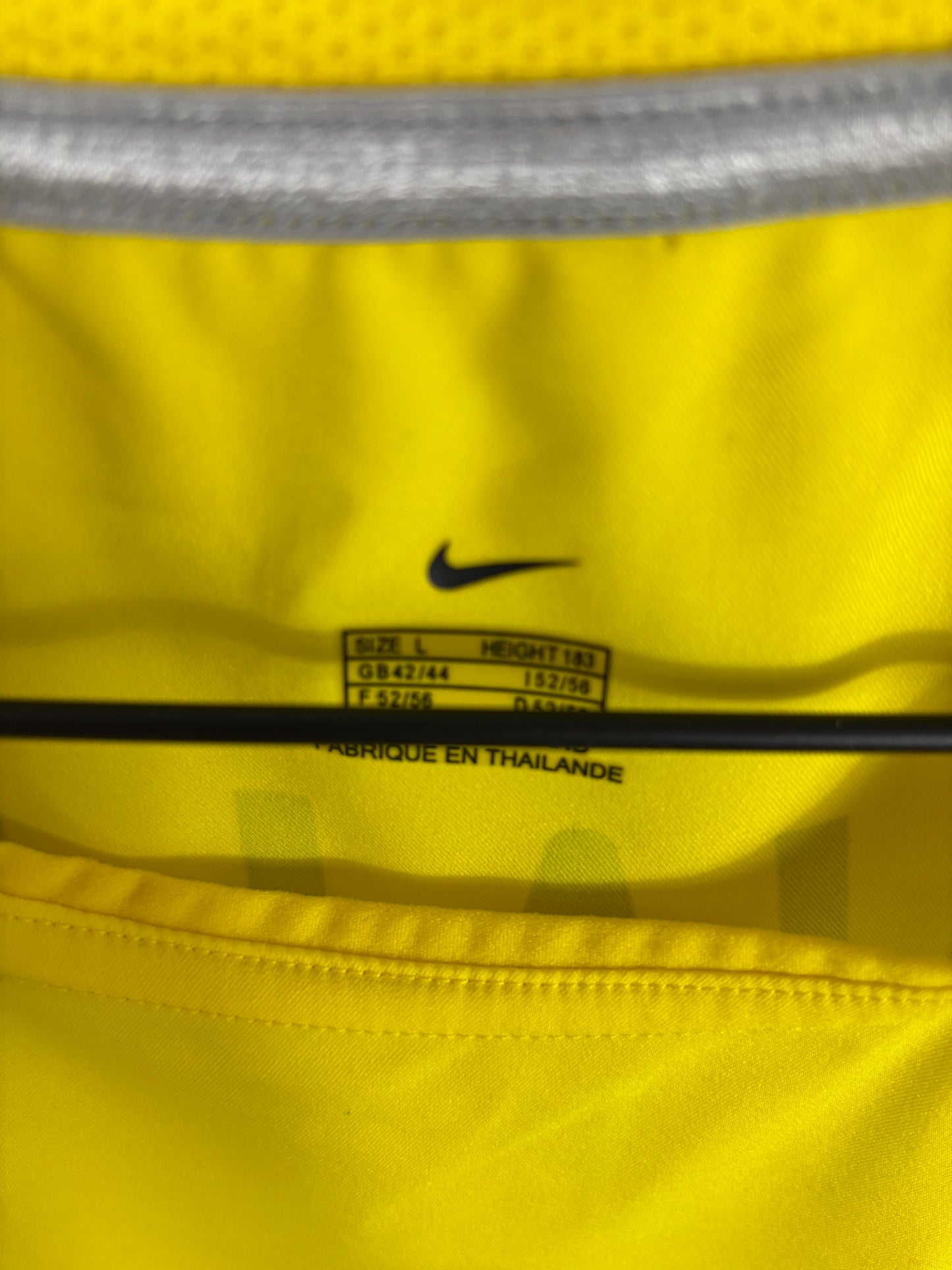 BRAZIL 2002 RIVALDO #10 HOME SHIRT (L) NIKE