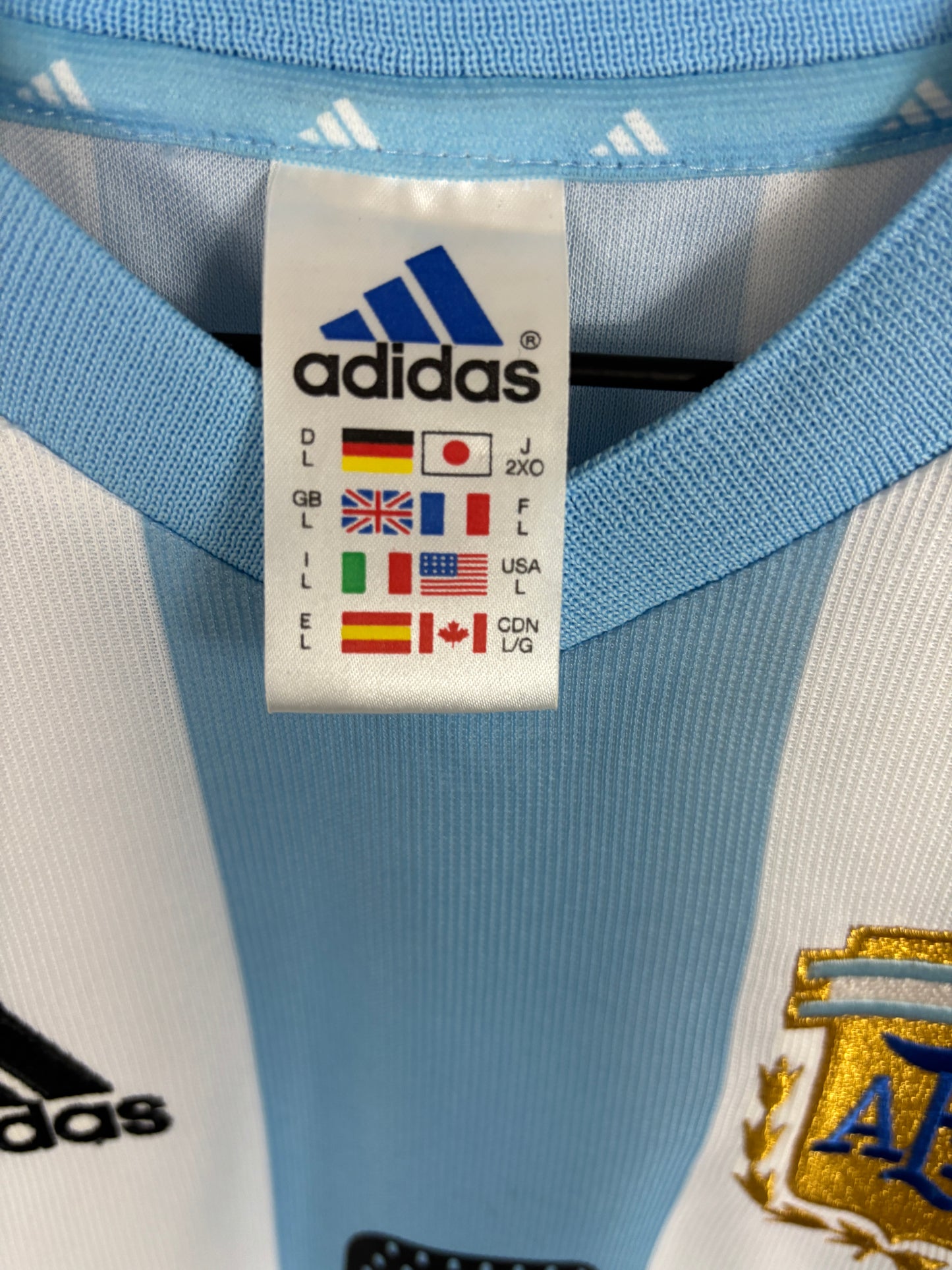 ARGENTINA 2002 BATISTUTA HOME SHIRT (L) ADIDAS