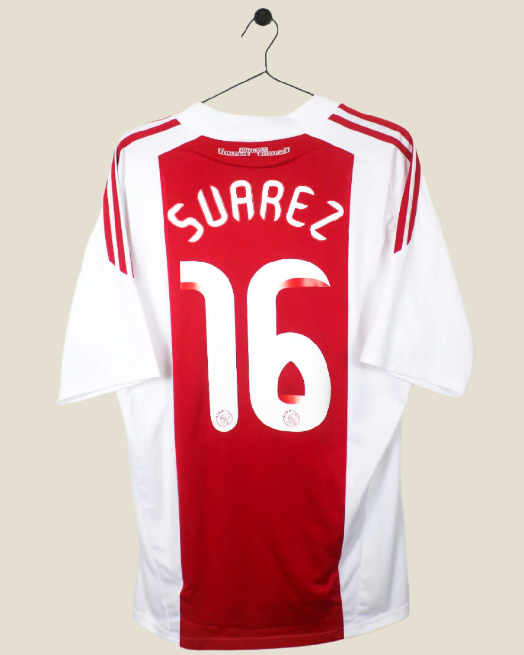 AJAX 2010/11 SUAREZ #16 HOME SHIRT (L) ADIDAS