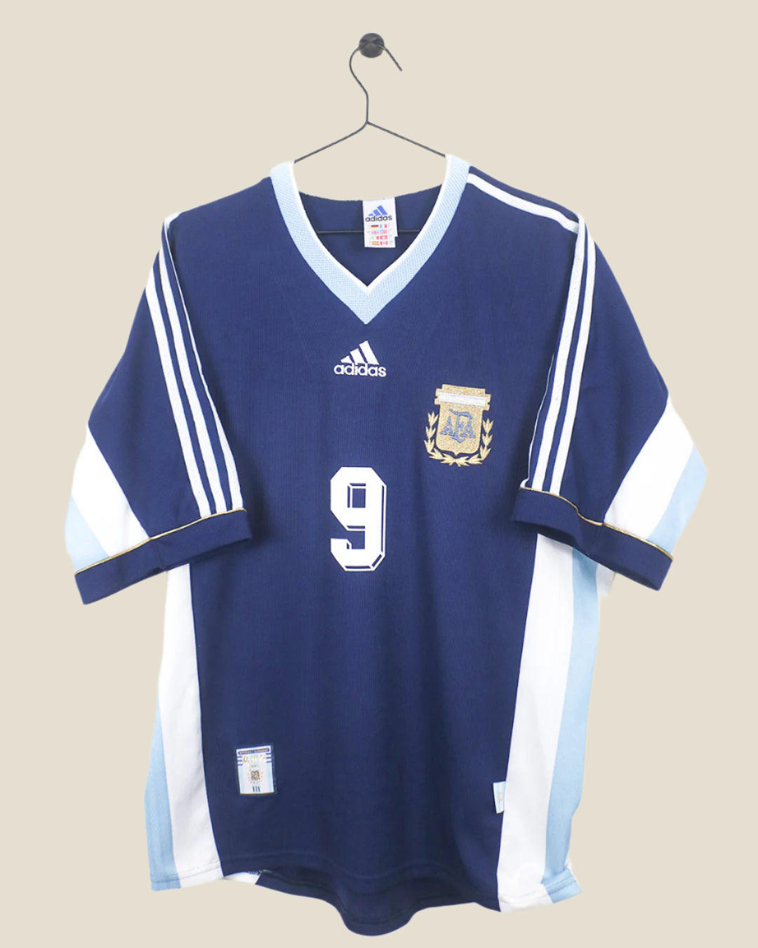 ARGENTINA 1998 BATISTUTA #9 AWAY SHIRT (L) ADIDAS