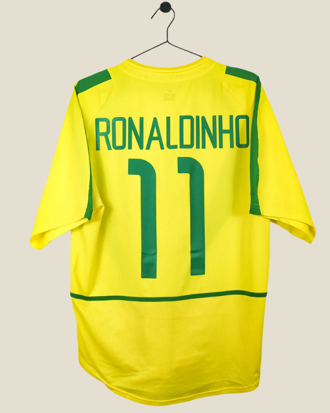 BRAZIL 2002 RONALDINHO #11 HOME SHIRT (L) NIKE