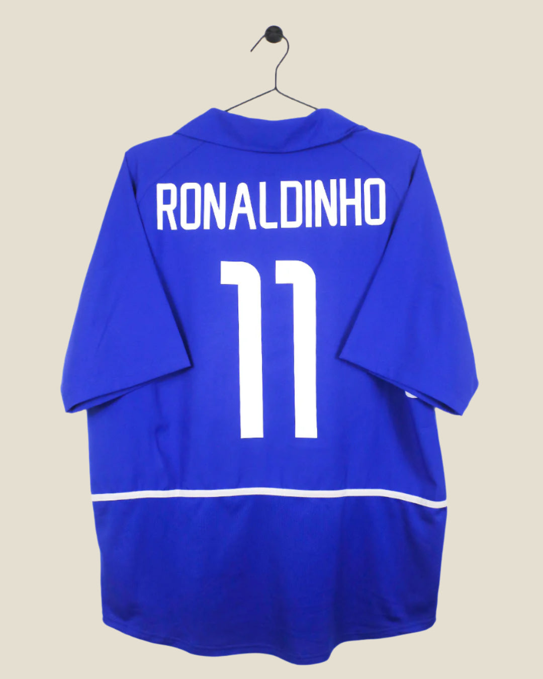 BRAZIL 2002 RONALDINHO #11 AWAY SHIRT (L) NIKE