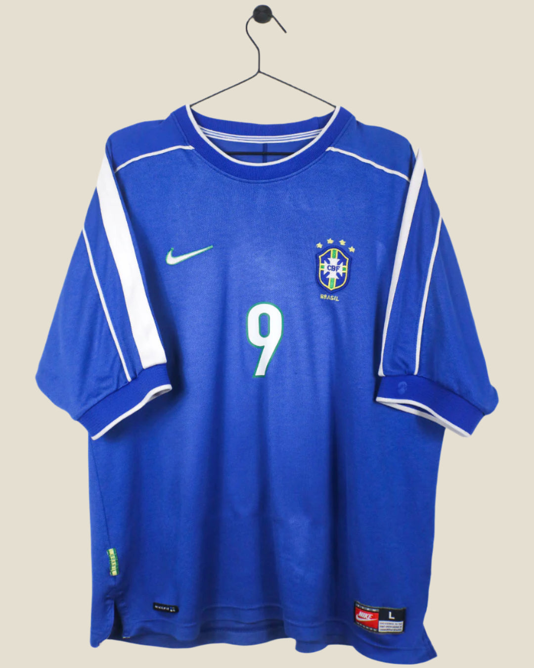 BRAZIL 1998 RONALDO #9 AWAY SHIRT (L) NIKE