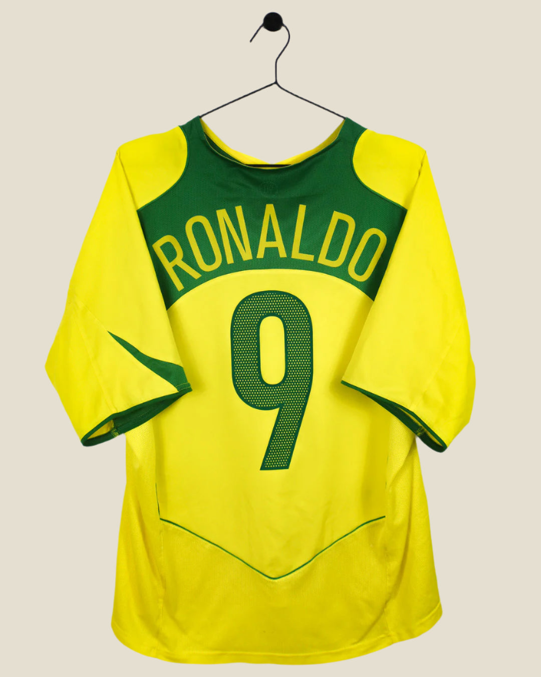 BRAZIL 2004 RONALDO #9 HOME SHIRT (XL) NIKE