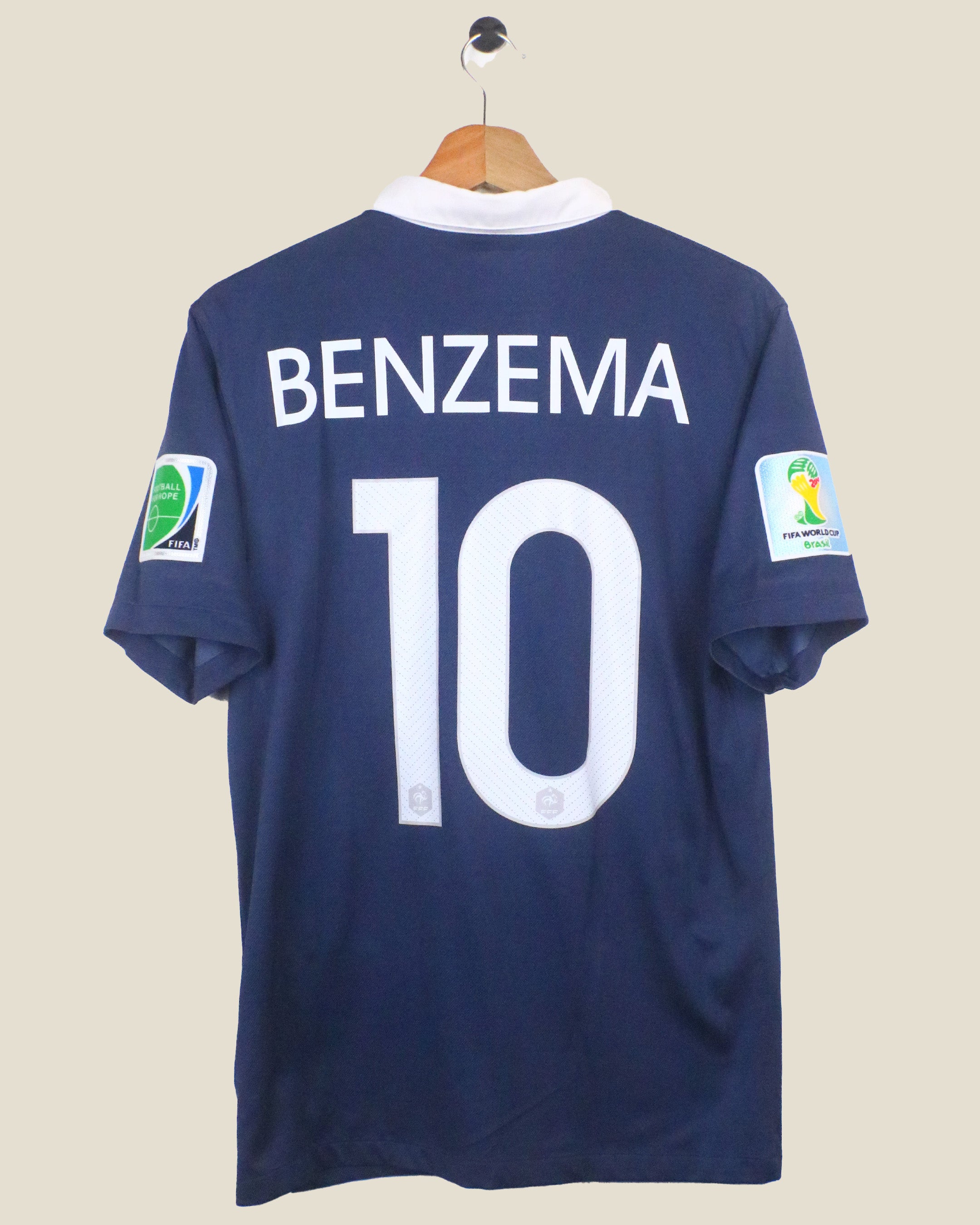 フランス代表 BENZEMA 10 シャツ 2014-15 France Player Issue Home Shirt Benzema #10 - 7/10 - (M)