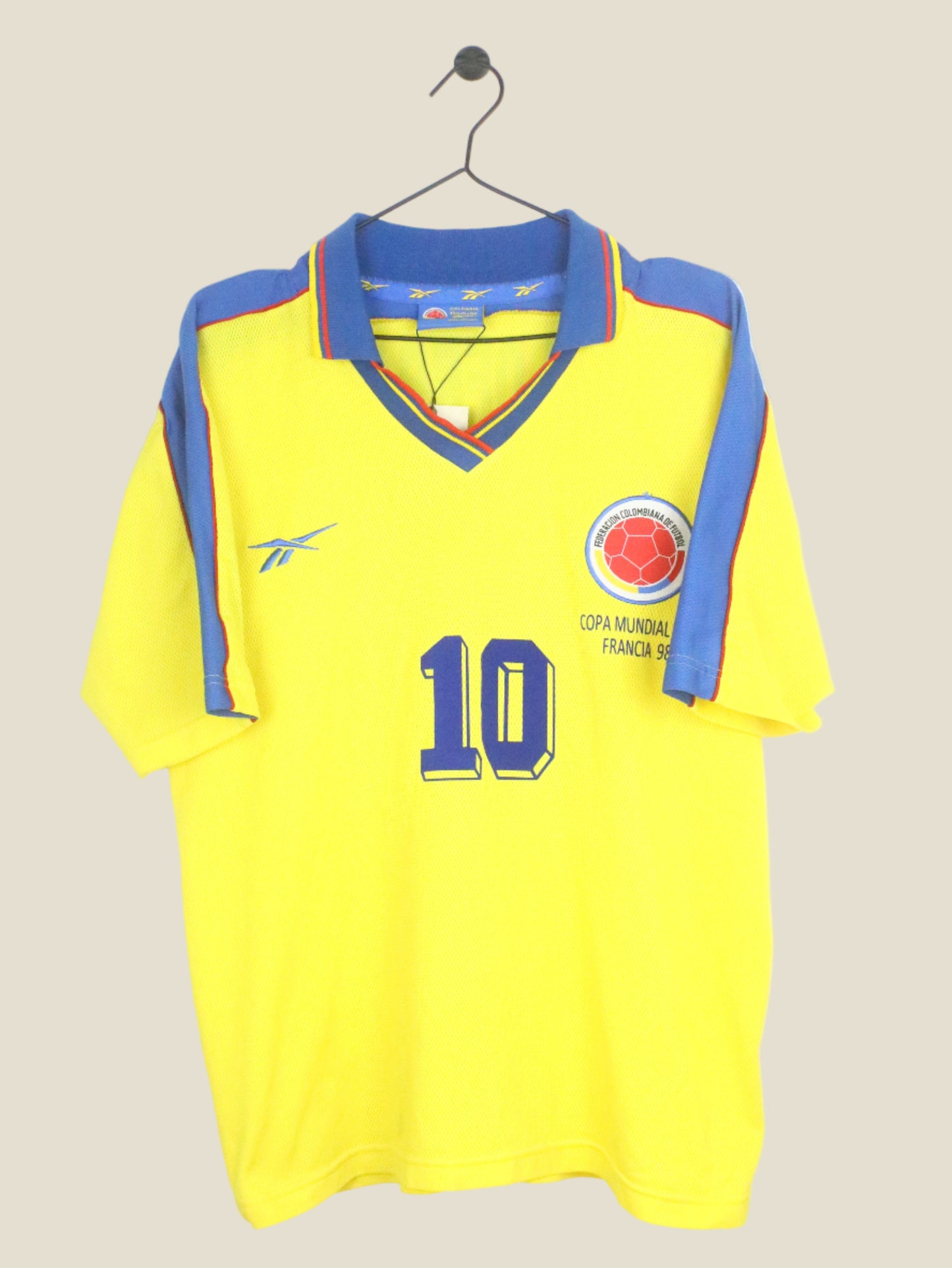 COLUMBIA 1998 VALDERAMA #10 WORLD CUP HOME (L) REEBOK