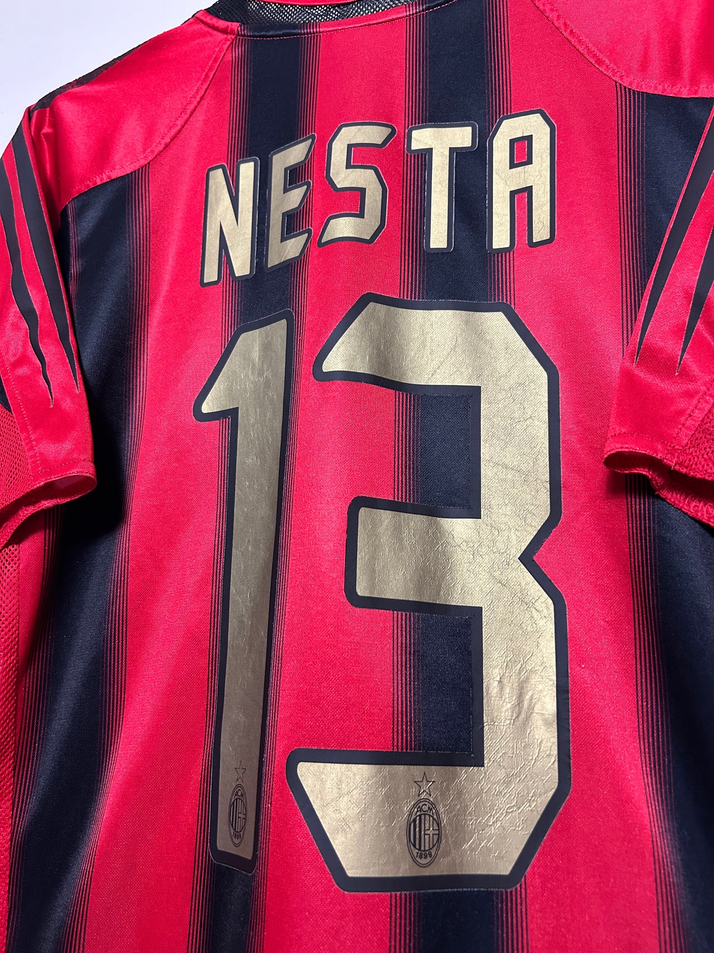 AC MILAN 2004/05 NESTA #13 HOME SHIRT (S) ADIDAS
