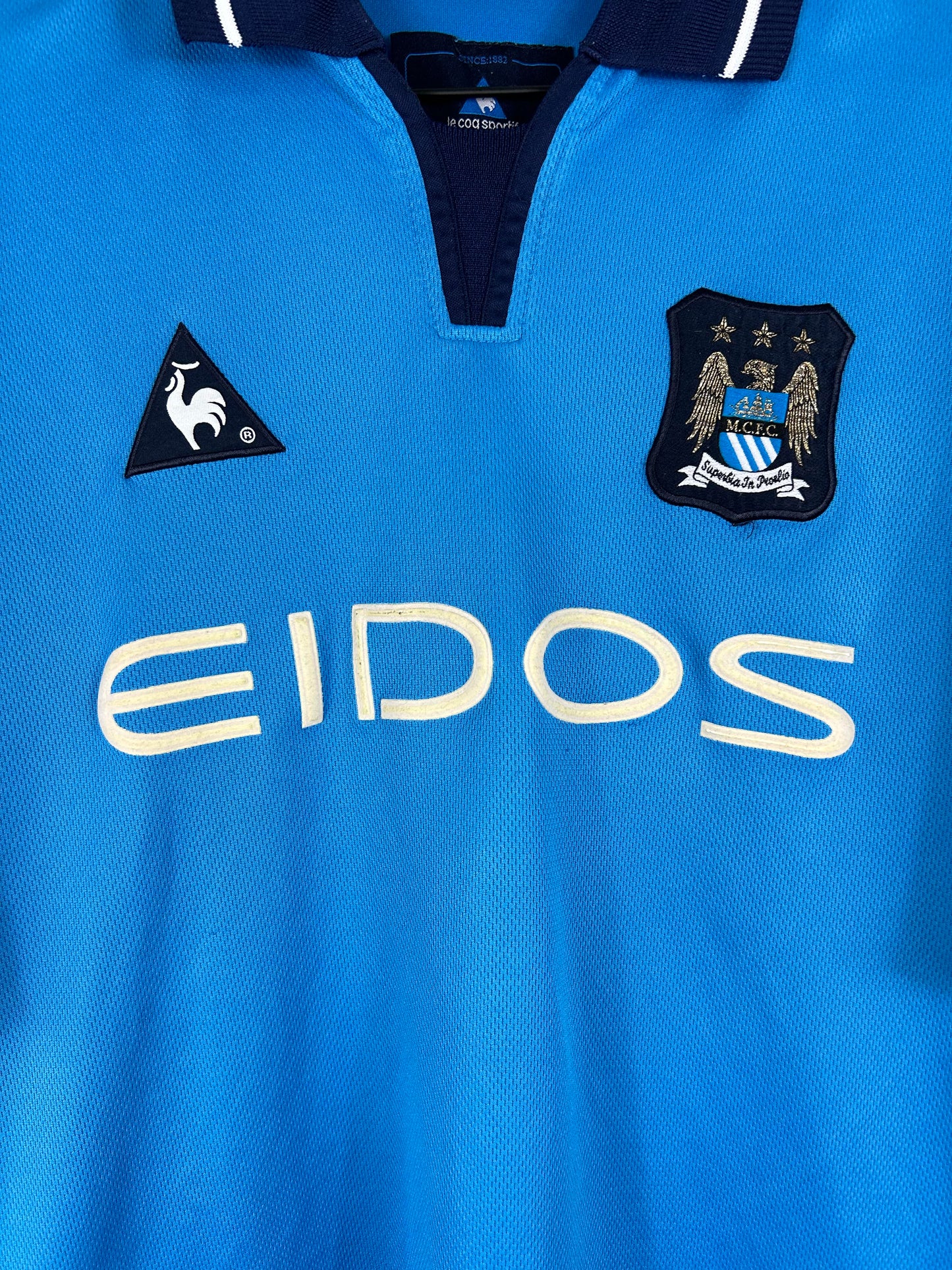 MANCHESTER CITY 2001/02 HOME SHIRT (M) LE COQ SPORTIF