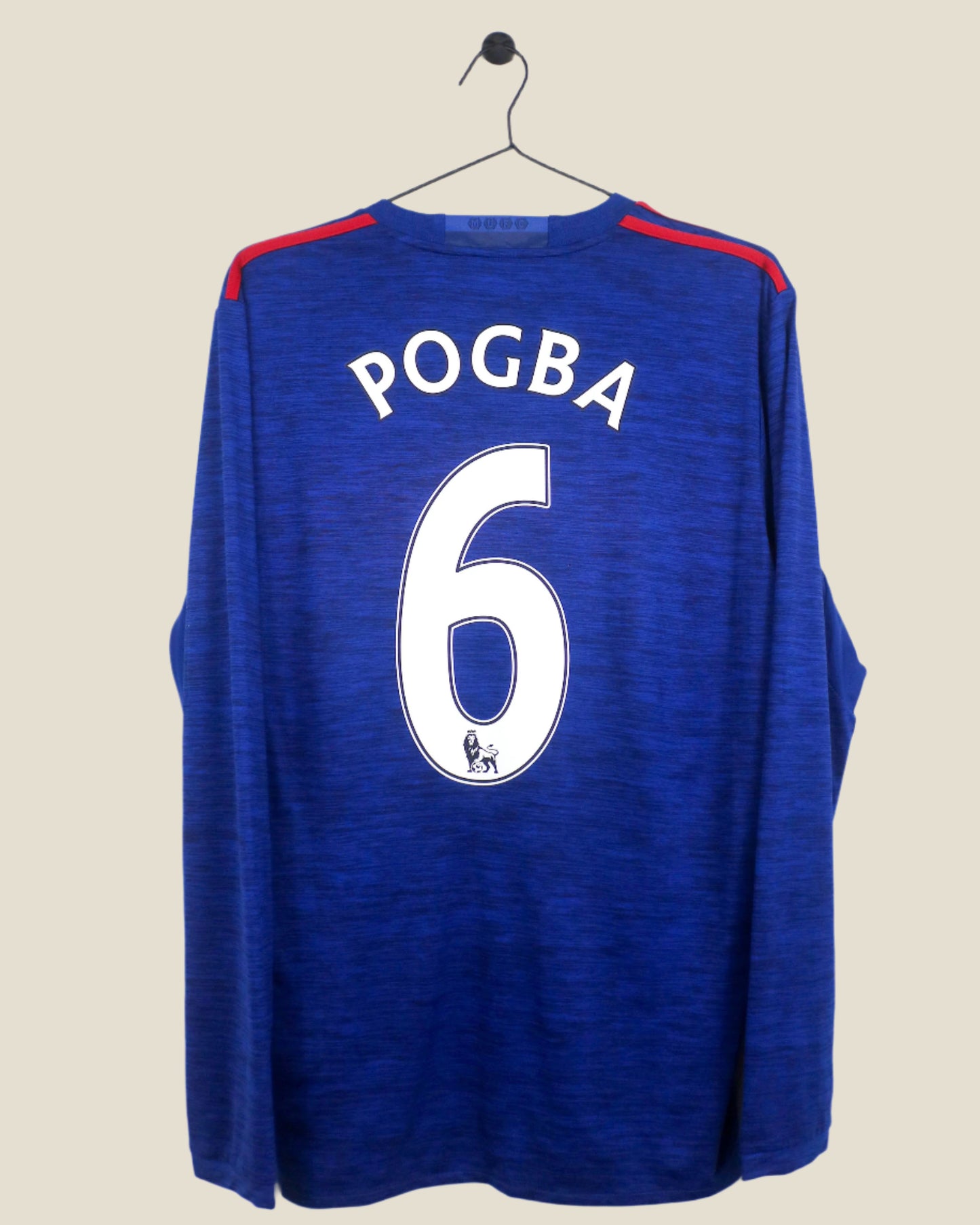 MANCHESTER UNITED 2016/17 POGBA AWAY SHIRT L/S (M) ADIDAS
