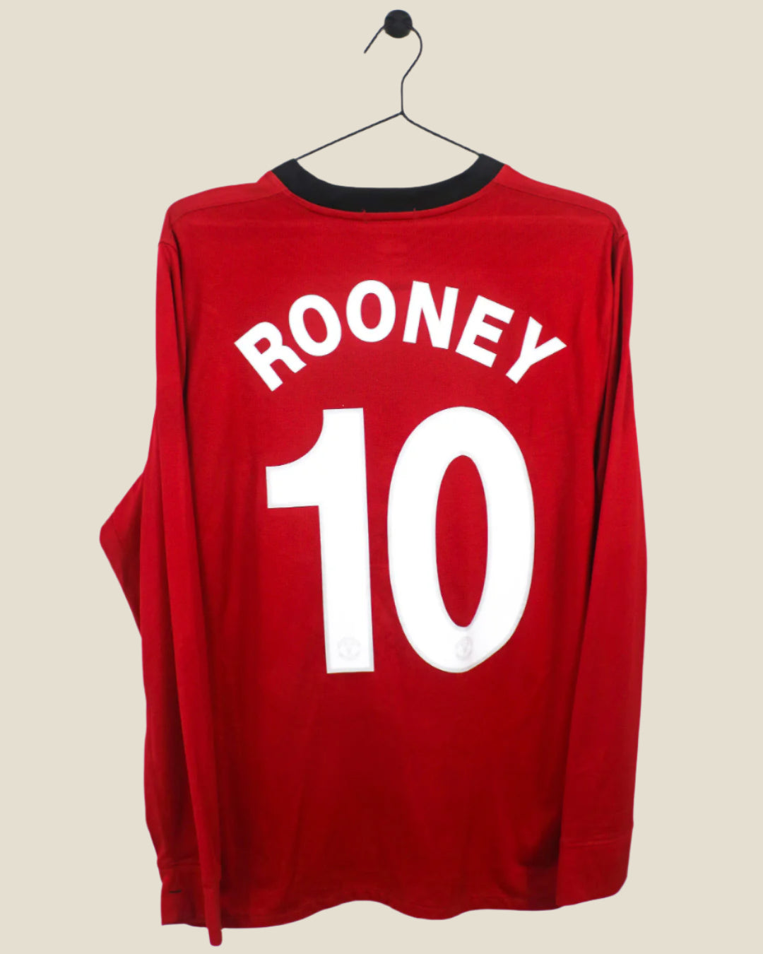 MANCHESTER UNITED 2009/10 ROONEY #10 LONGSLEEVE HOME SHIRT (M) NIKE