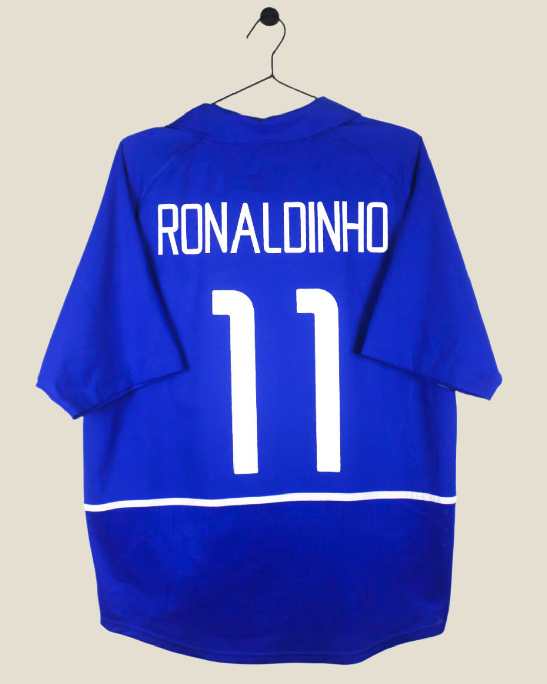 BRAZIL 2002 RONALDINHO #11 AWAY SHIRT (L) NIKE
