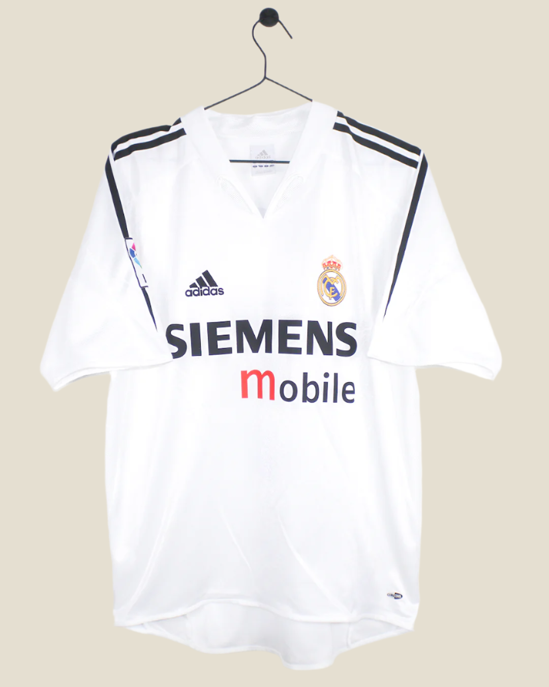 REAL MADRID 2004/05 ROBERTO CARLOS #3 HOME SHIRT (M) ADIDAS