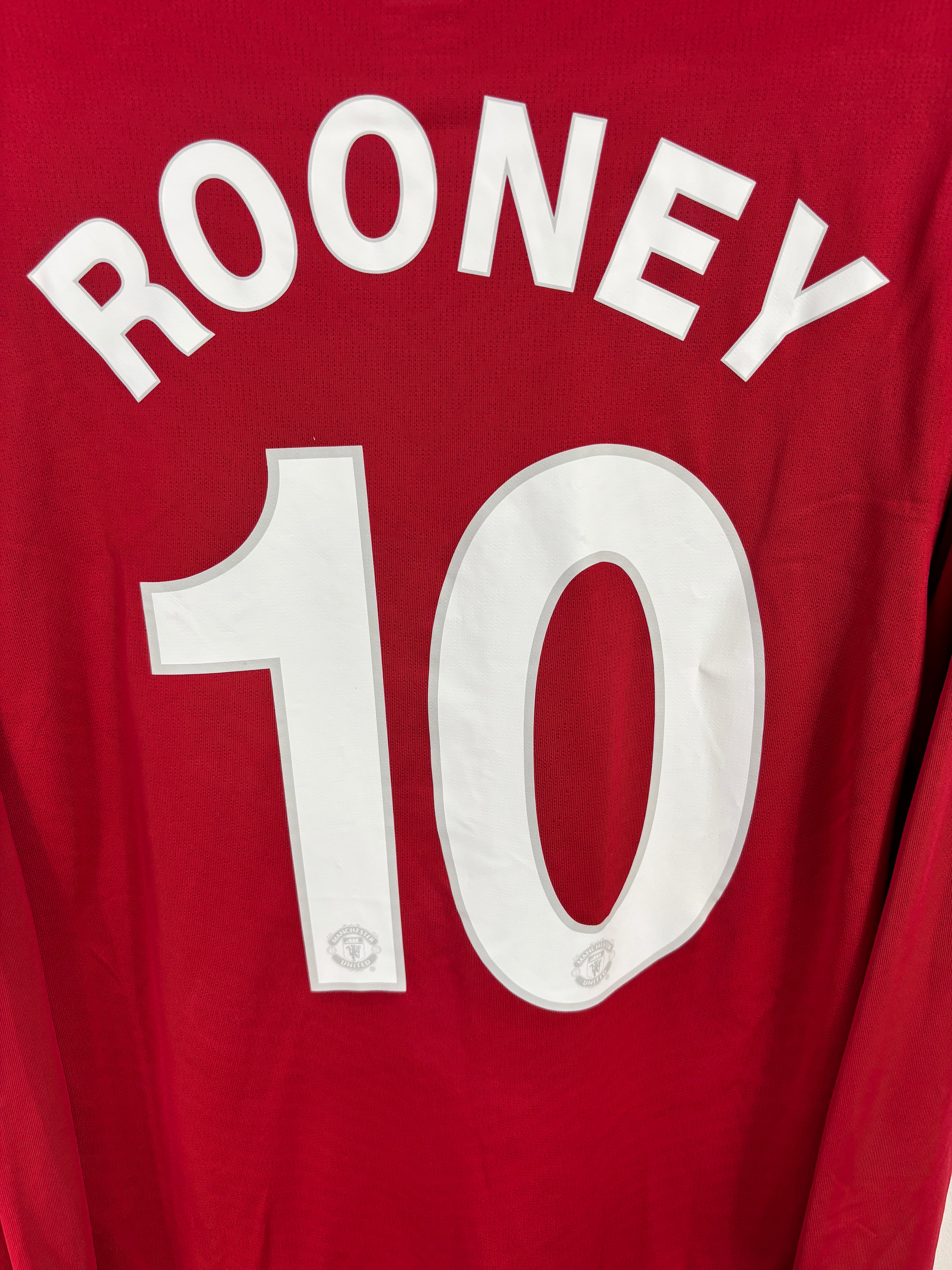 MANCHESTER UNITED 2009/10 ROONEY #10 LONGSLEEVE HOME SHIRT (M) NIKE