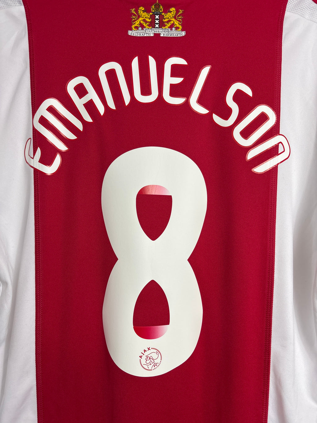 AJAX 2009/10 EMANUELSON #8 HOME SHIRT (L) ADIDAS