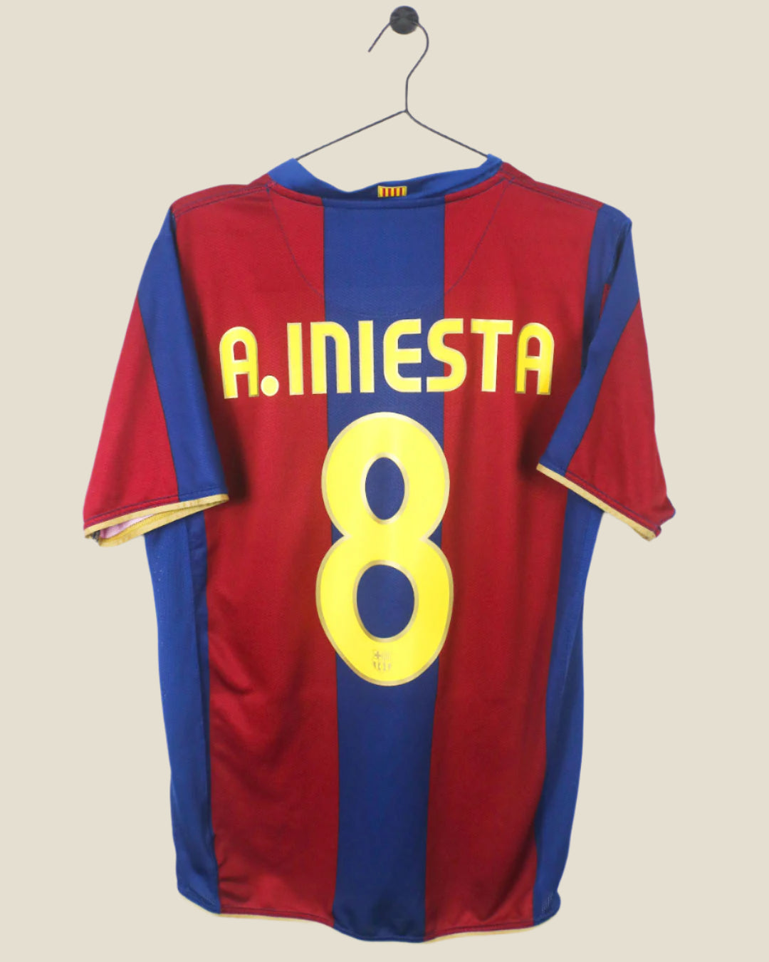 BARCELONA 2007/08 INIESTA #8 HOME SHIRT (M) NIKE