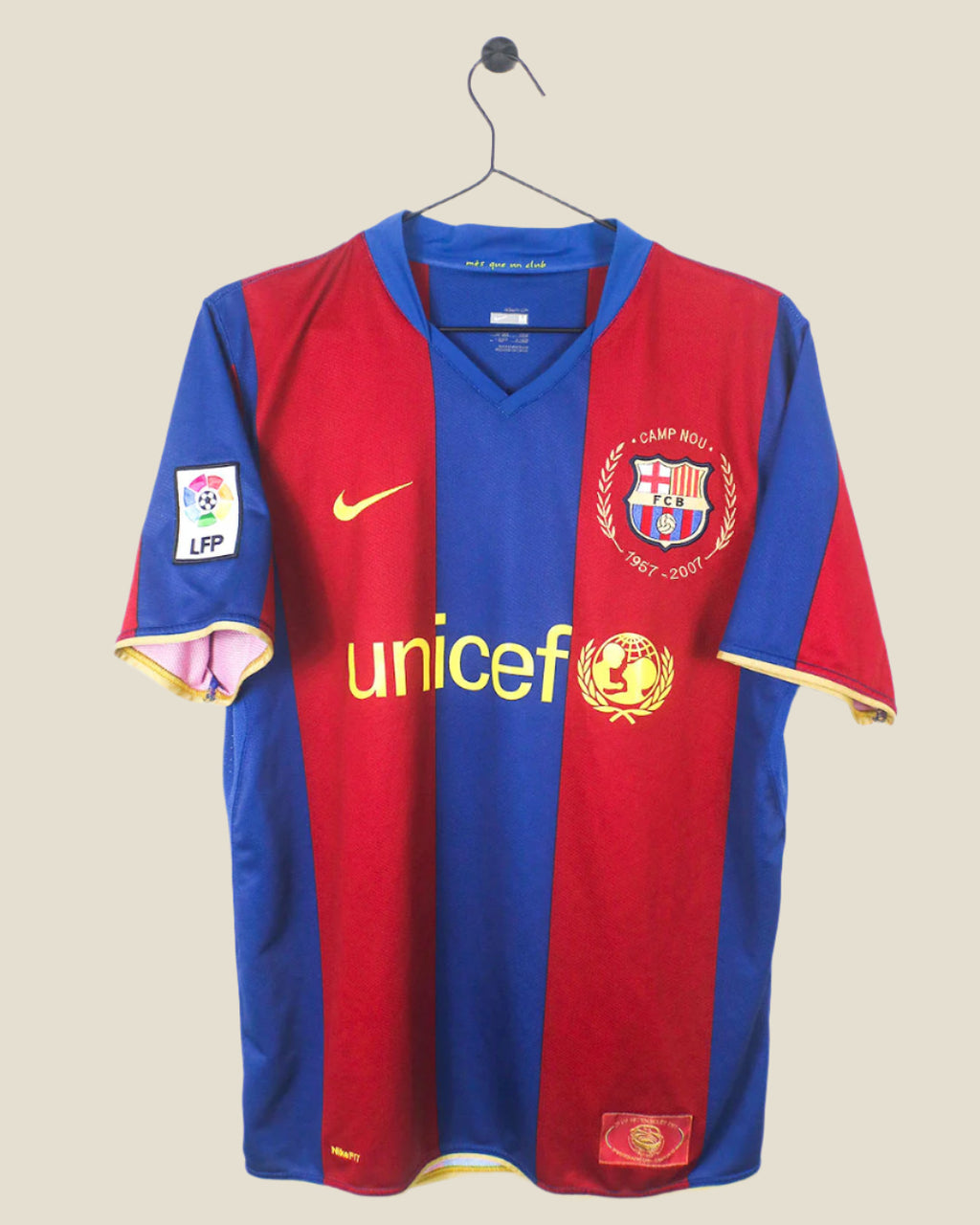 BARCELONA 2007/08 INIESTA #8 HOME SHIRT (M) NIKE