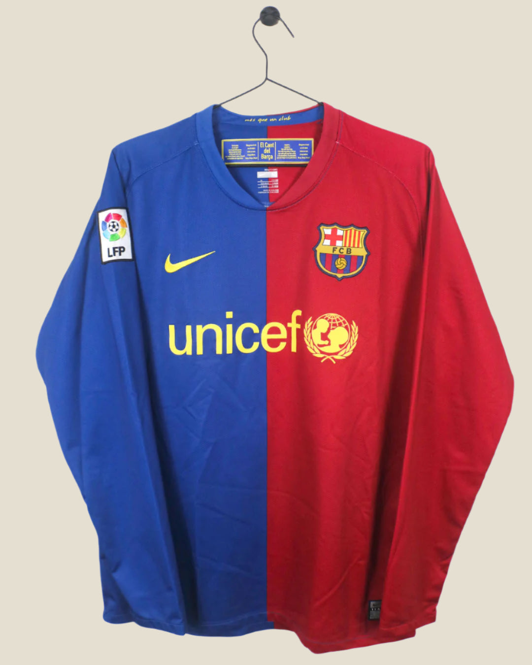 BARCELONA 2008/09 MESSI HOME LONGSLEEVE SHIRT (M) NIKE