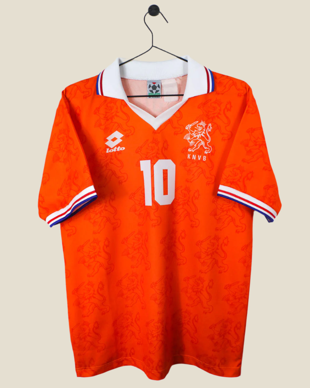 NETHERLANDS 1994 BERGKAMP #10 HOME SHIRT (M) LOTTO