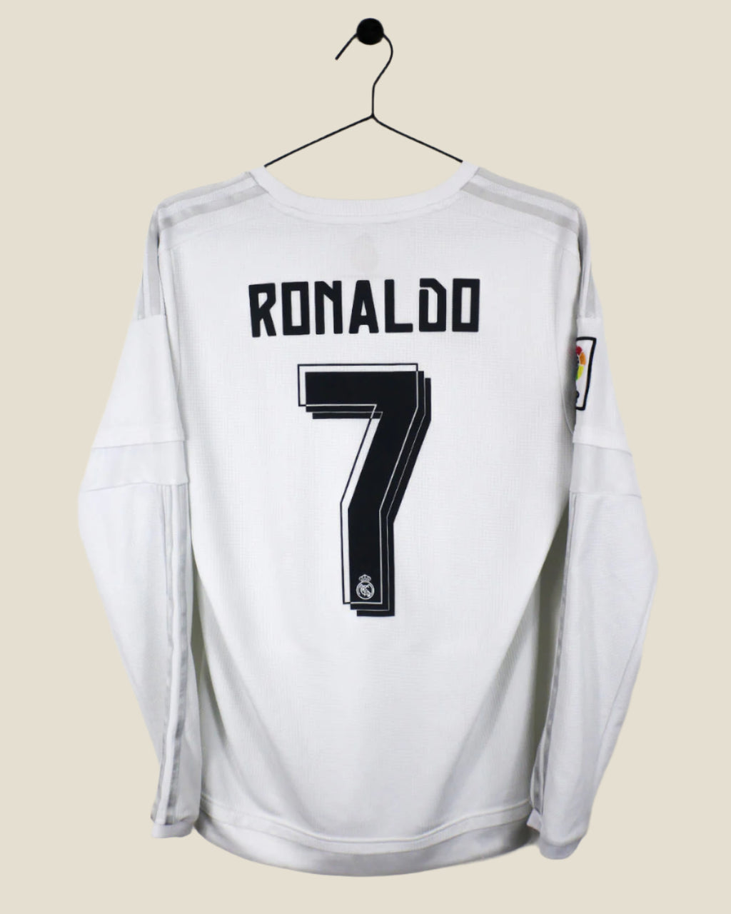 REAL MADRID 2015/16 RONALDO #7 HOME LONGSLEEVE SHIRT (M) ADIDAS