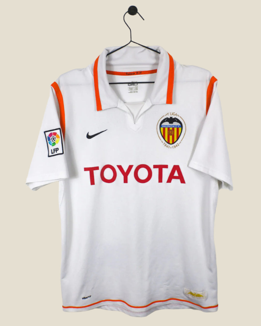 VALENCIA 2007/08 VILLA #7 HOME SHIRT (M) NIKE
