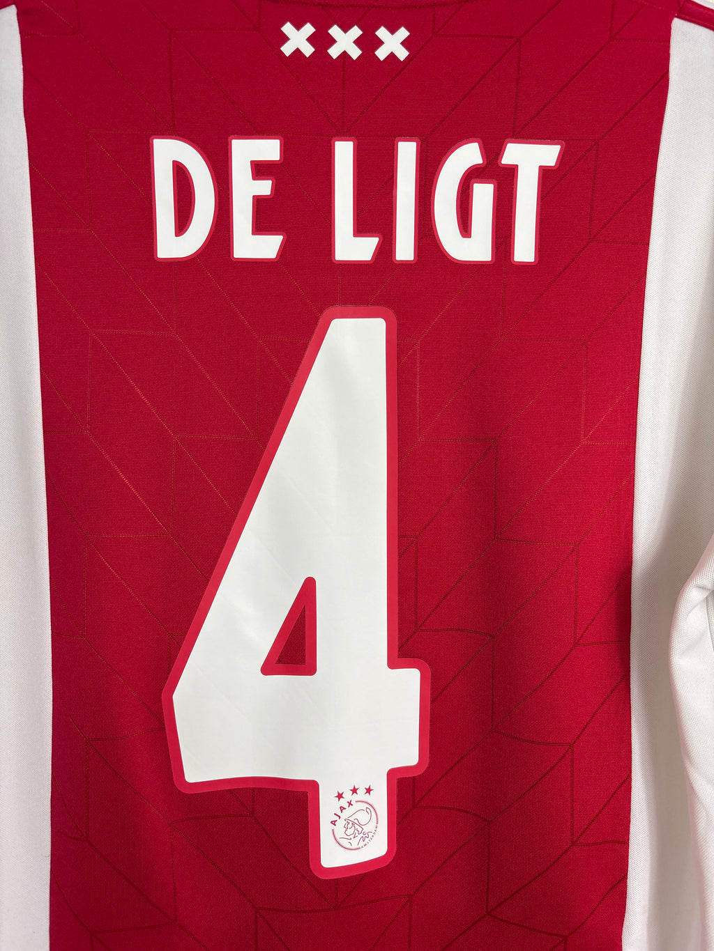 AJAX 2018/19 DE LIGT #4 HOME SHIRT (M) ADIDAS