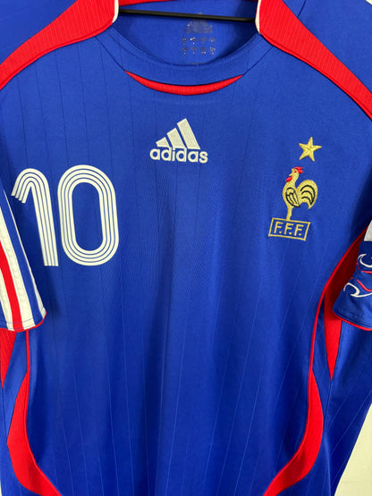 FRANCE 2006 ZIDANE #10 HOME SHIRT (L) ADIDAS