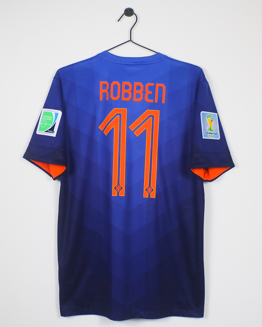 NETHERLANDS 2014 ROBBEN #11 AWAY SHIRT (M) NIKE
