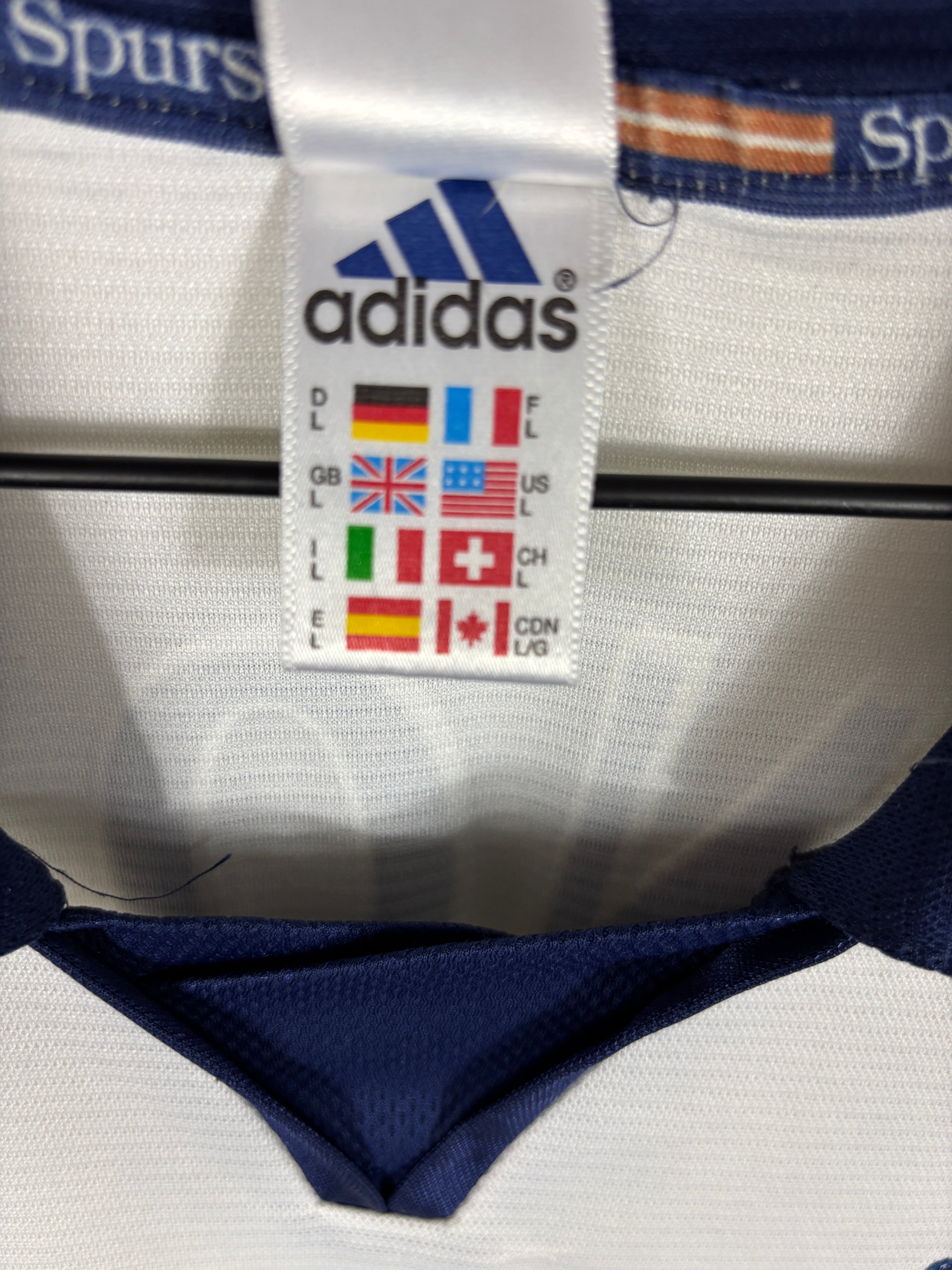 TOTTENHAM HOTSPUR 1999/01 GINOLA #14 HOME SHIRT (L) ADIDAS