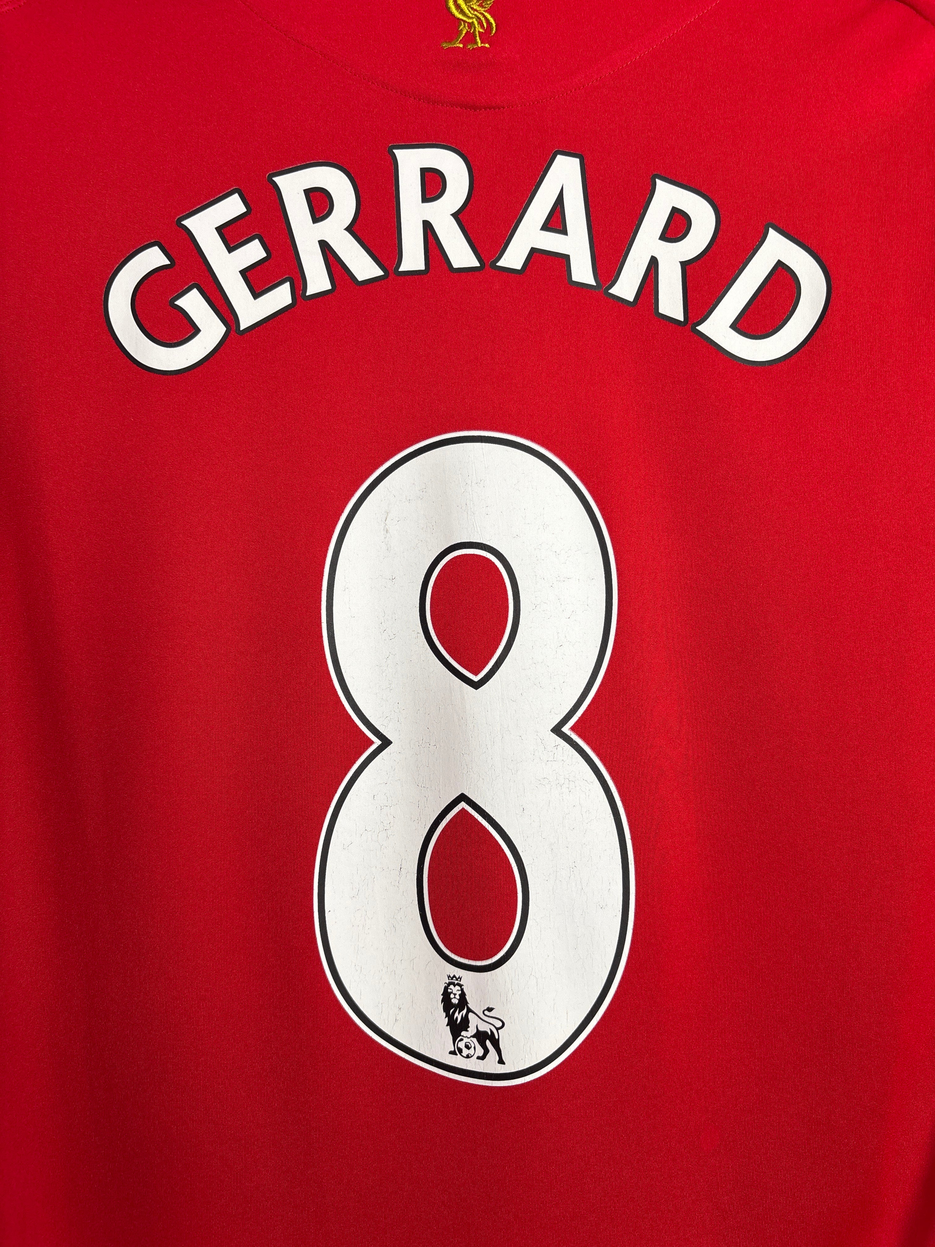 LIVERPOOL 2008/10 GERRARD #8 HOME SHIRT (M) ADIDAS