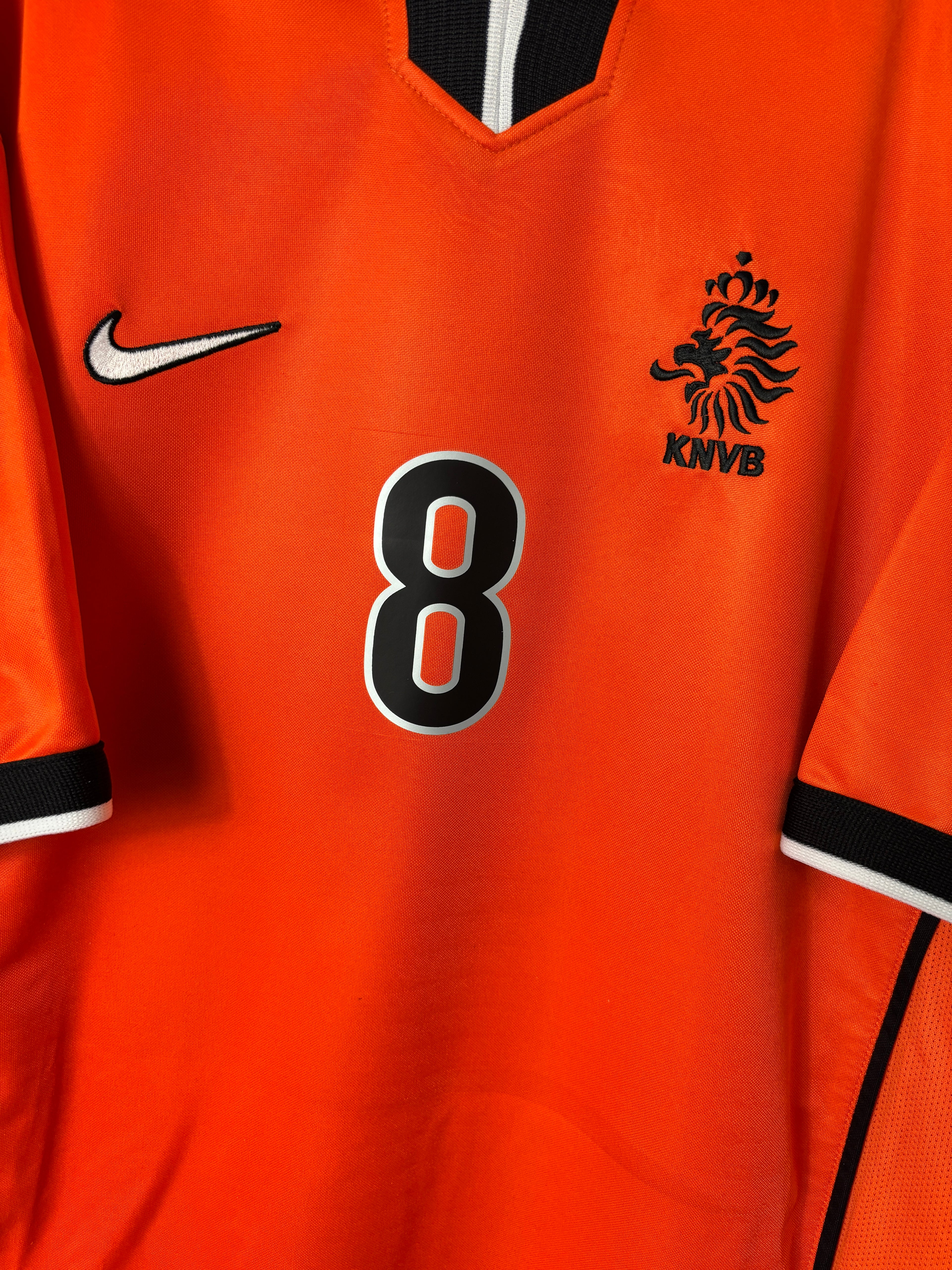 NETHERLANDS 1998 BERGKAMP #8 HOME SHIRT  (L) NIKE