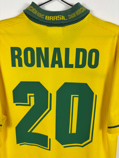 BRAZIL 1994 RONALDO #20 HOME SHIRT (L) UMBRO