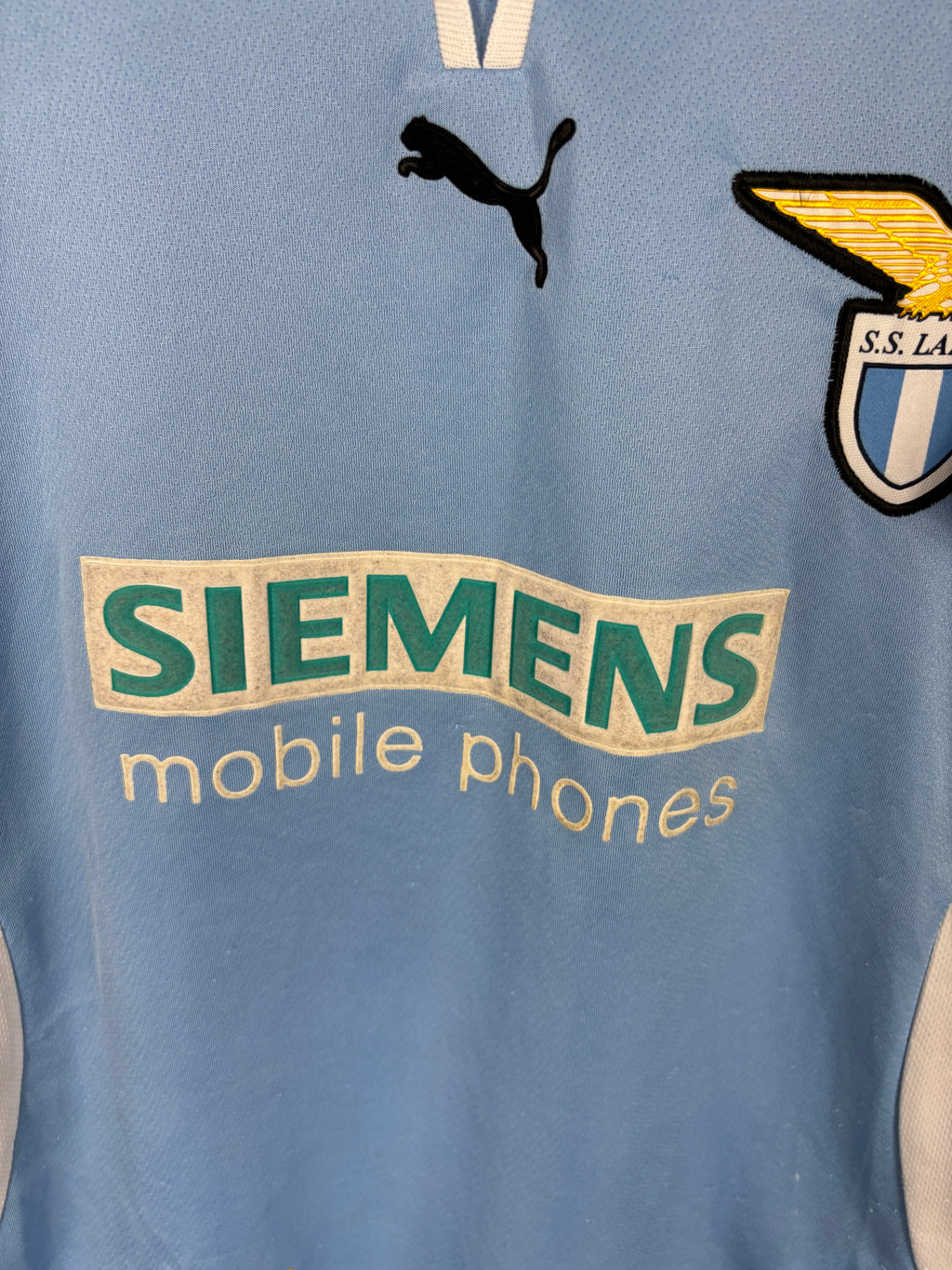 LAZIO 2000/01 CRESPO #10 HOME SHIRT (M) PUMA