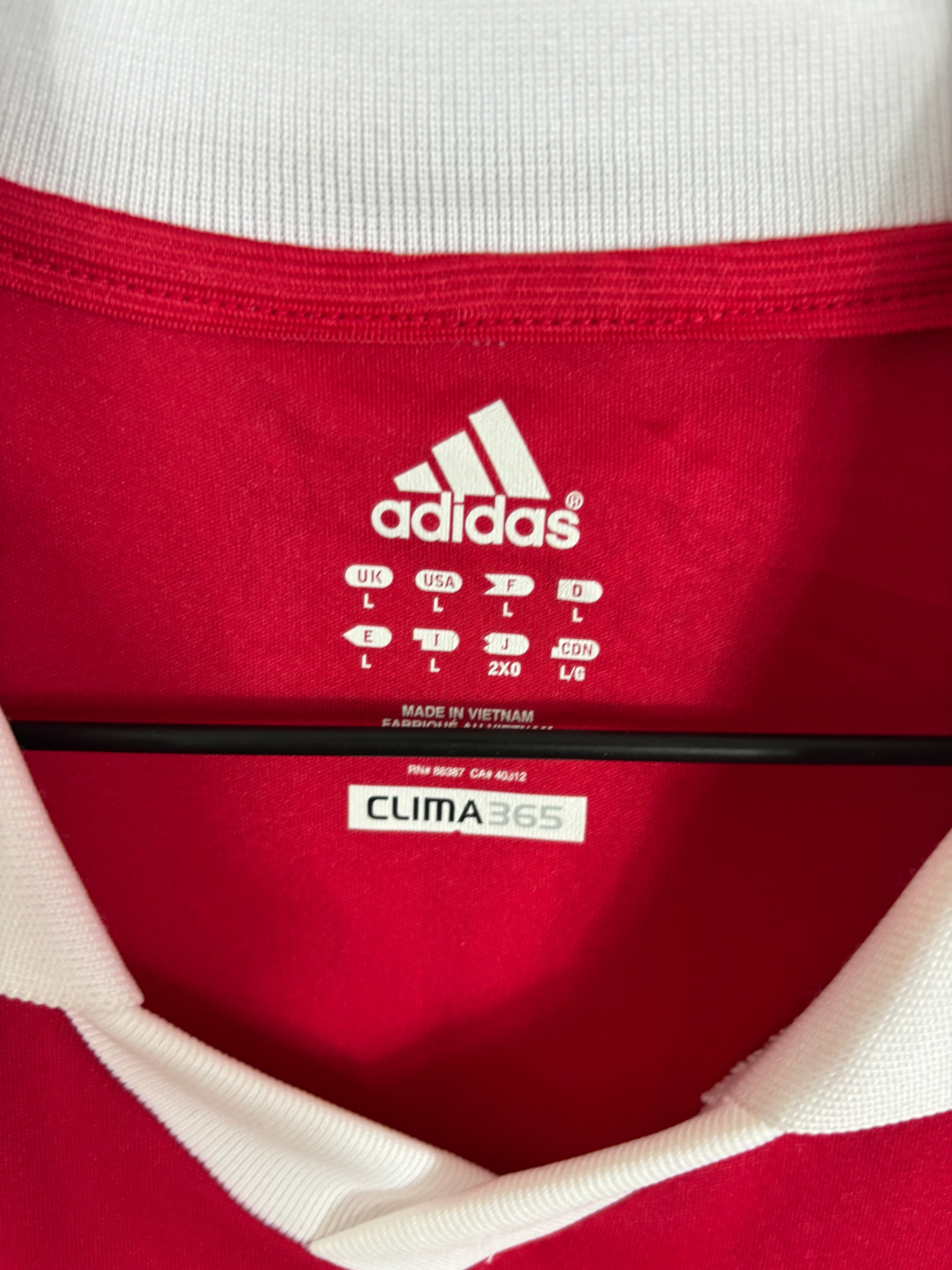 AJAX 2009/10 EMANUELSON #8 HOME SHIRT (L) ADIDAS