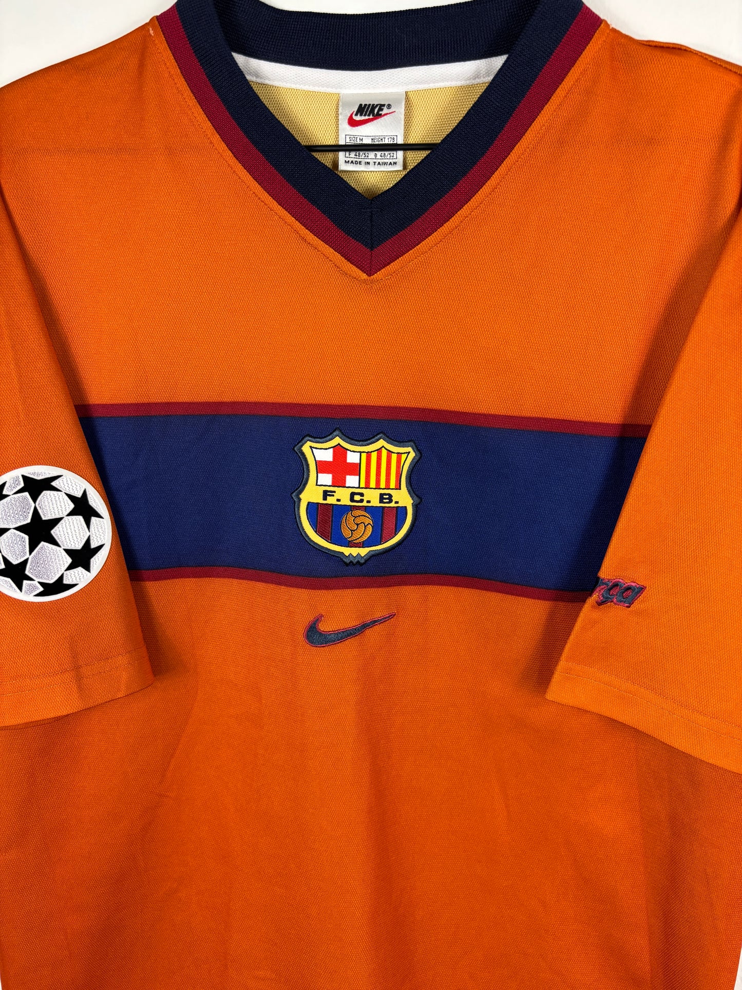 BARCELONA 1998/99 RIVALDO #11 UCL AWAY SHIRT (M) NIKE