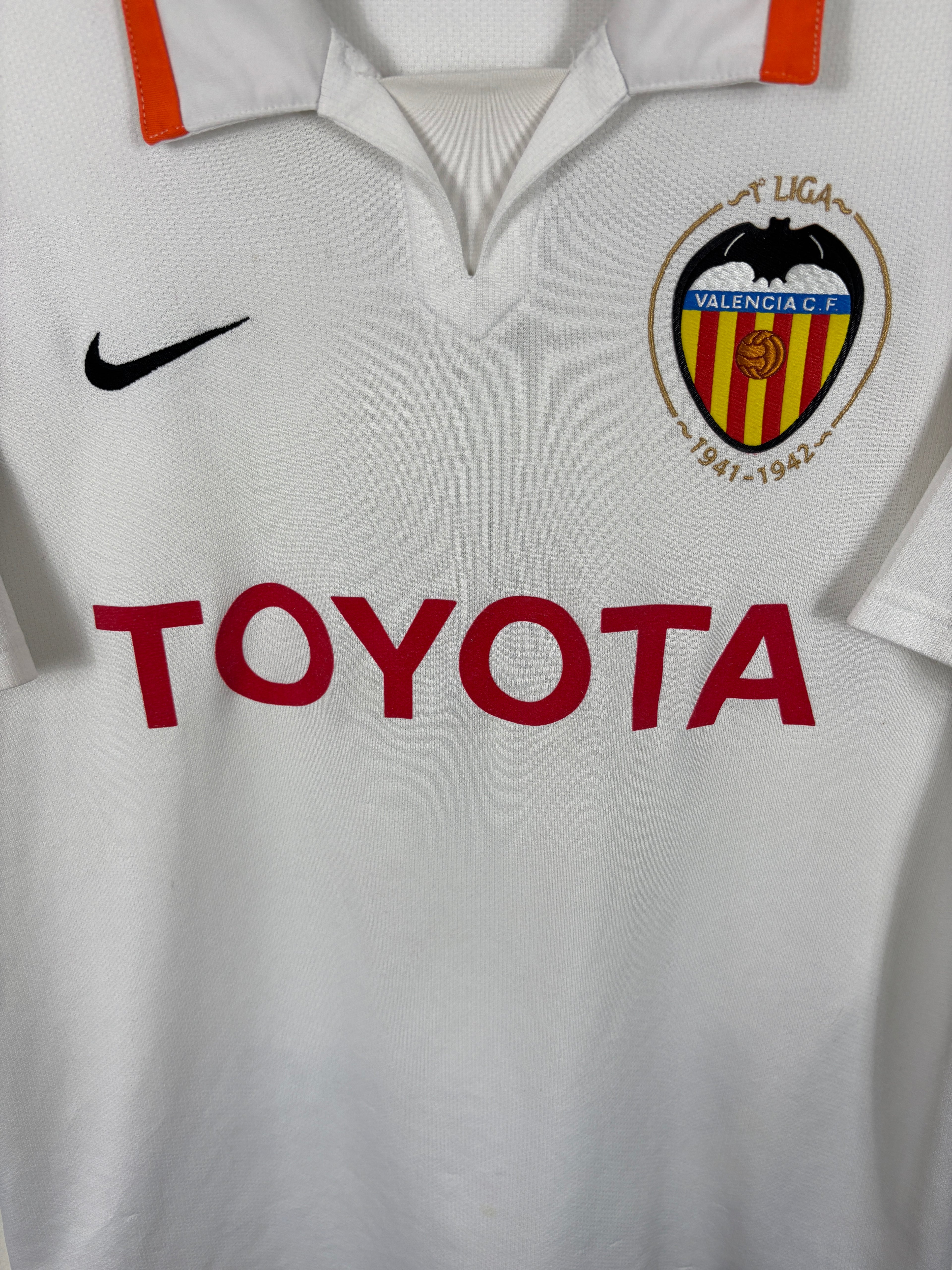 VALENCIA 2007/08 VILLA #7 HOME SHIRT (M) NIKE