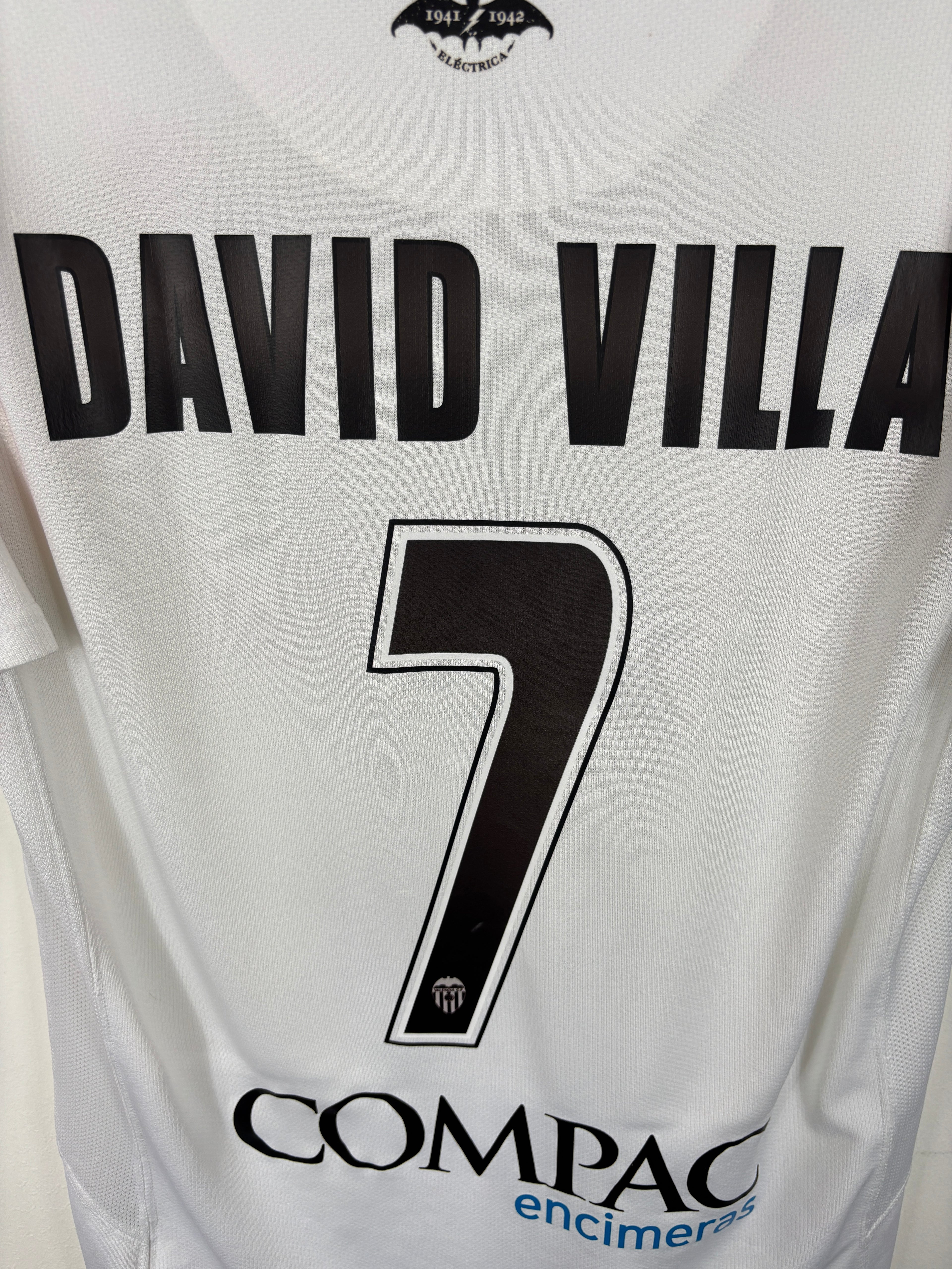 VALENCIA 2007/08 VILLA #7 HOME SHIRT (M) NIKE