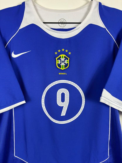 BRASIL 2004 RONALDO #9 AWAY SHIRT (M) NIKE