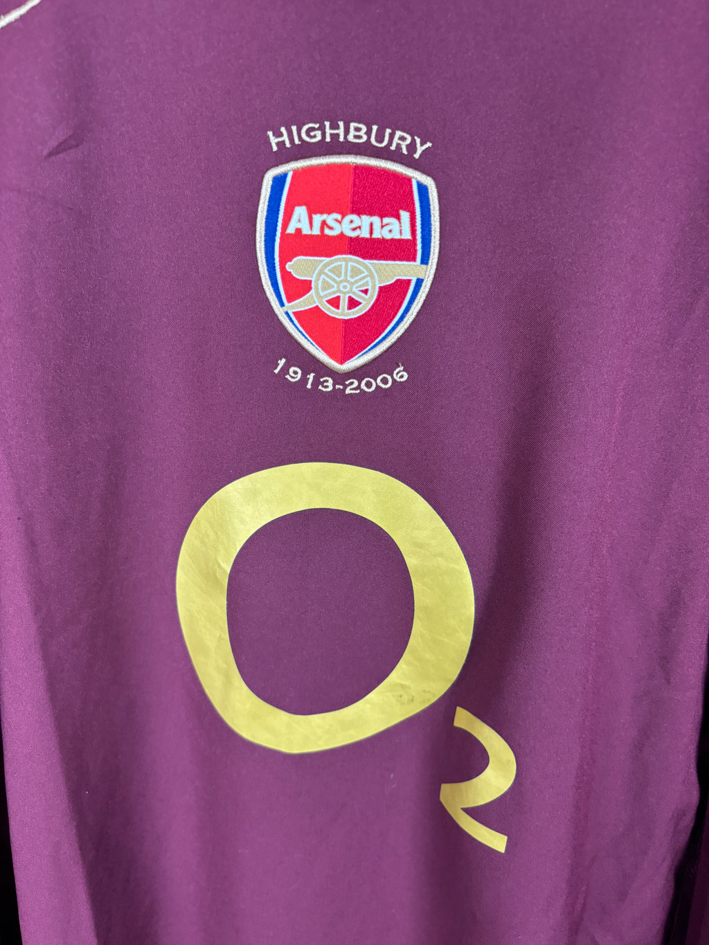 ARSENAL 2005/06 BERGKAMP #10 LONGSLEEVE HOME SHIRT (L) NIKE