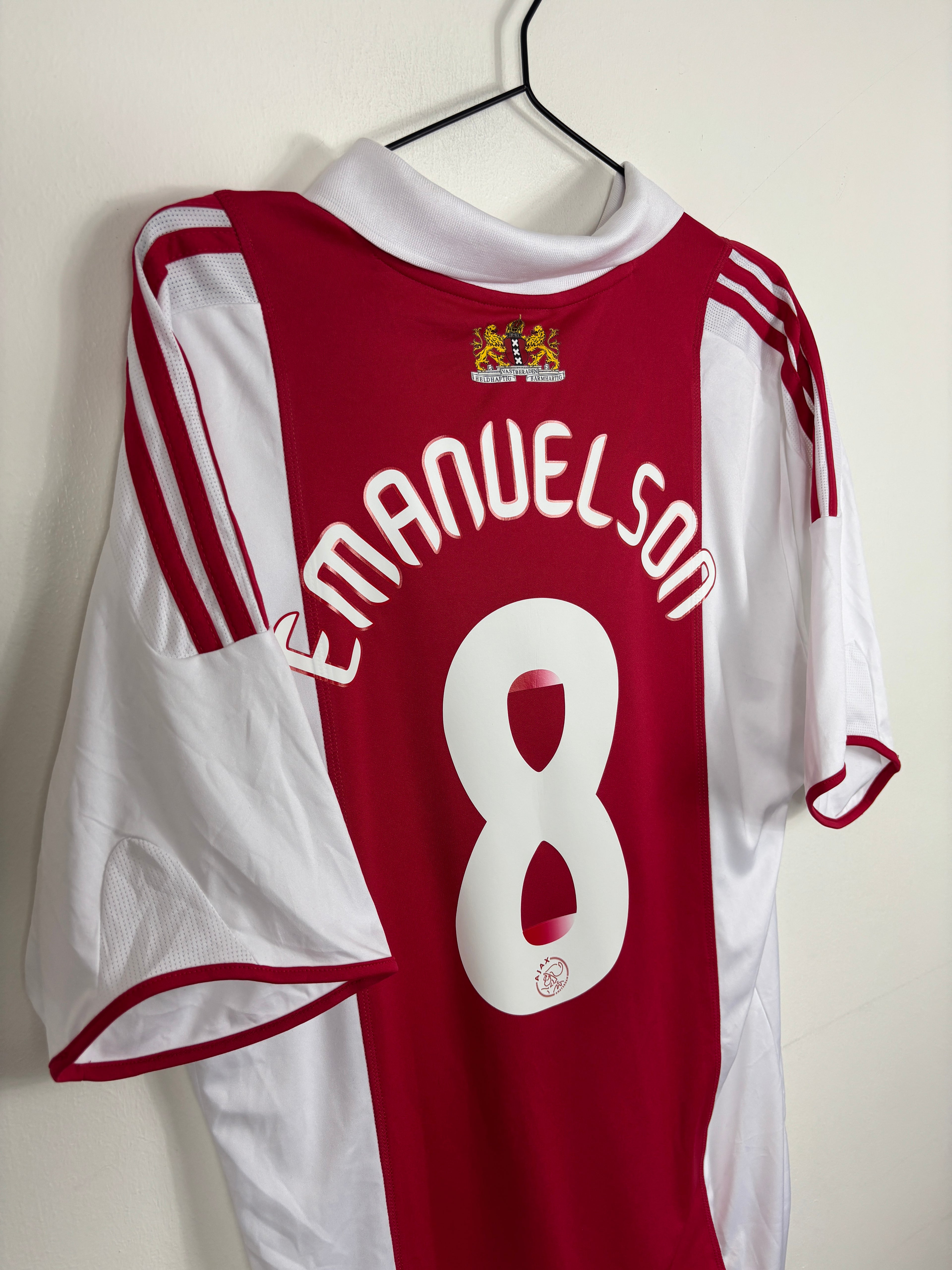 AJAX 2009/10 EMANUELSON #8 HOME SHIRT (L) ADIDAS
