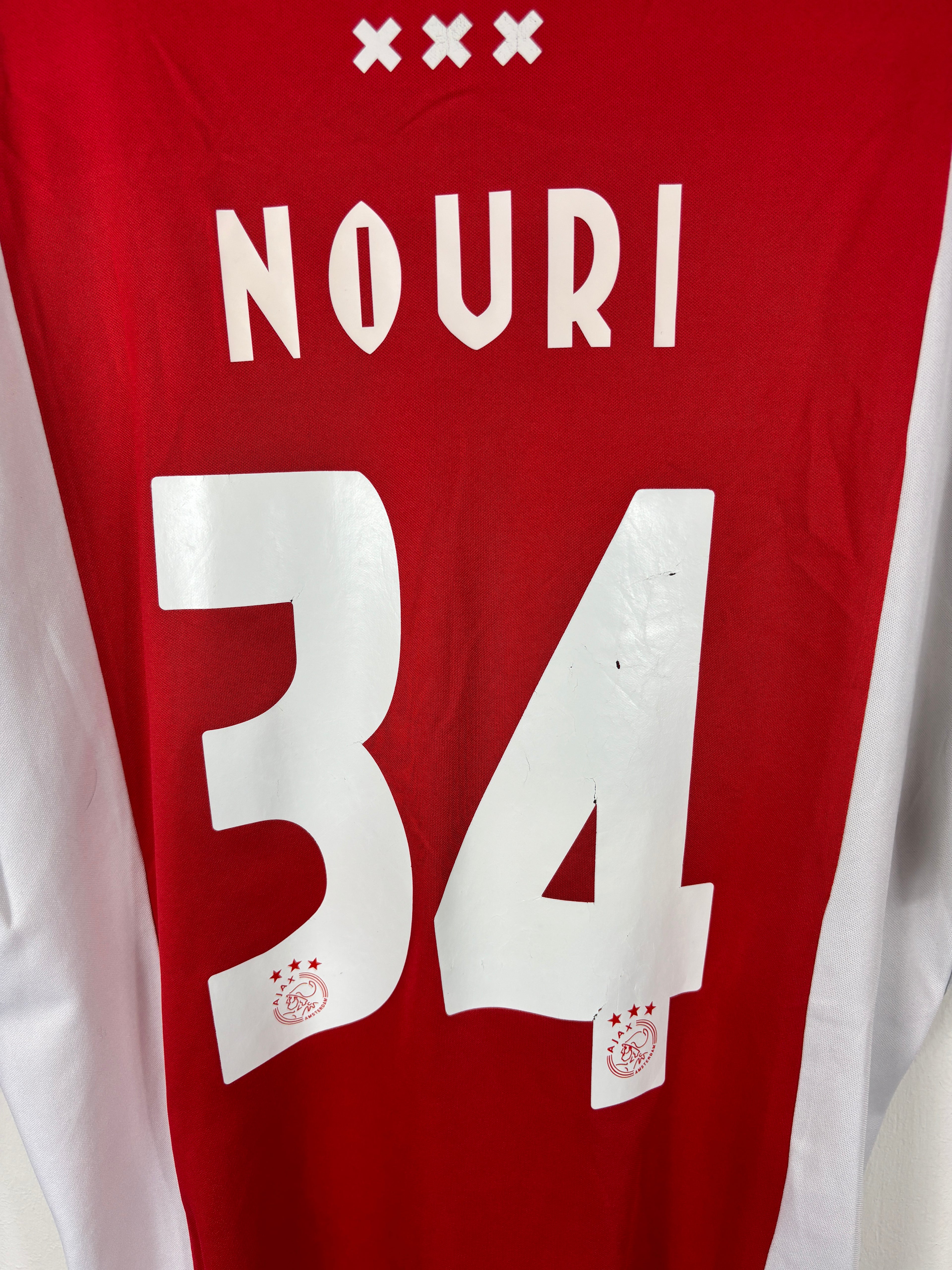 AJAX 2017/18 NOURI #34 HOME SHIRT (L) ADIDAS