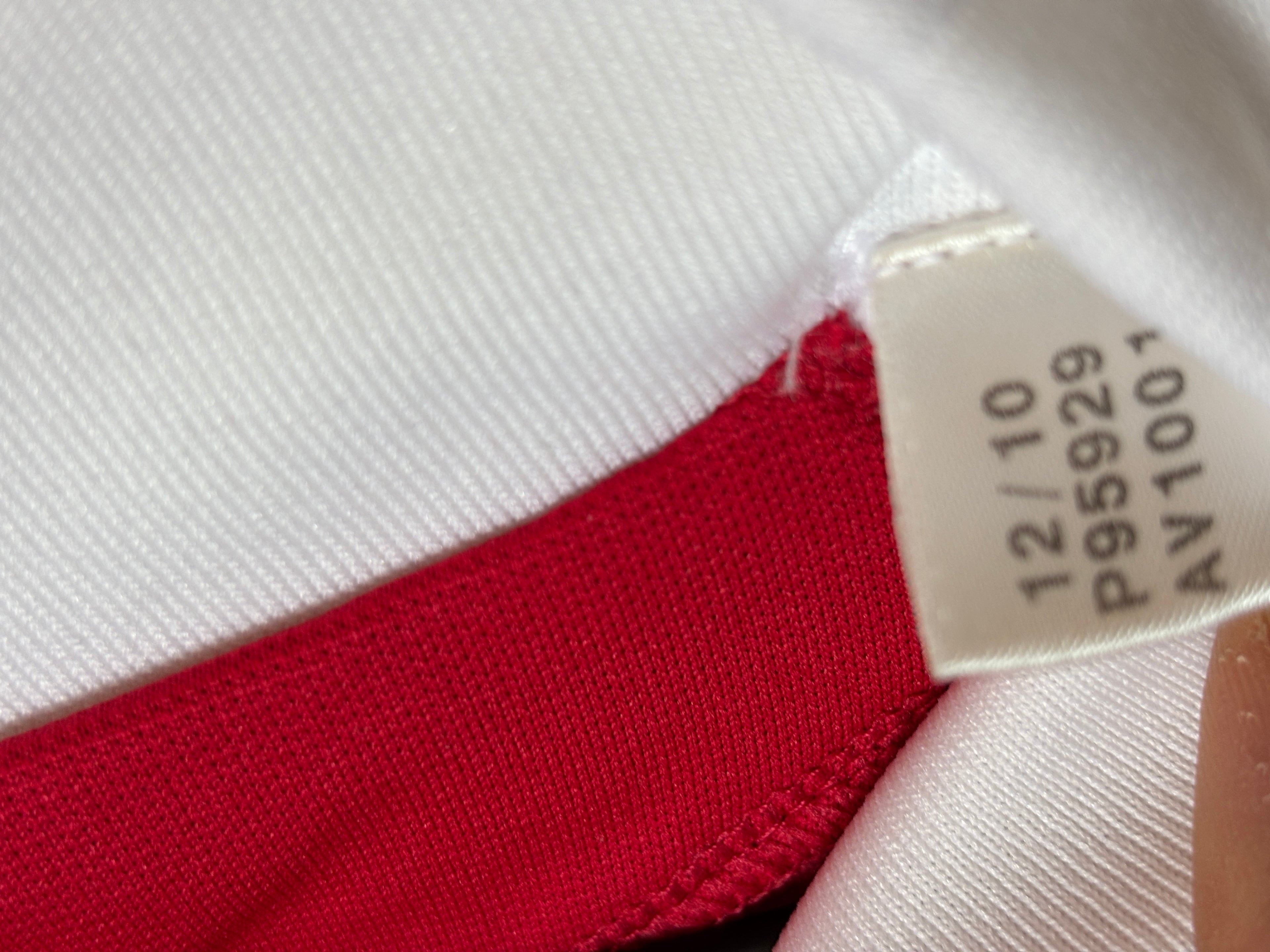 AJAX 2010/11 SUAREZ #16 HOME SHIRT (L) ADIDAS