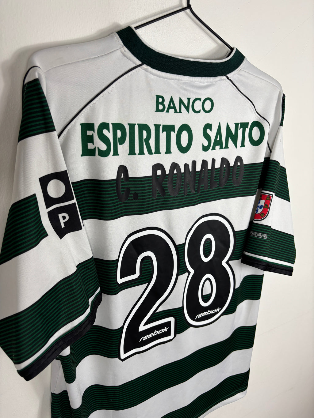 SPORTING LISBON 2002/03 RONALDO #7 HOME SHIRT (L) REEBOK