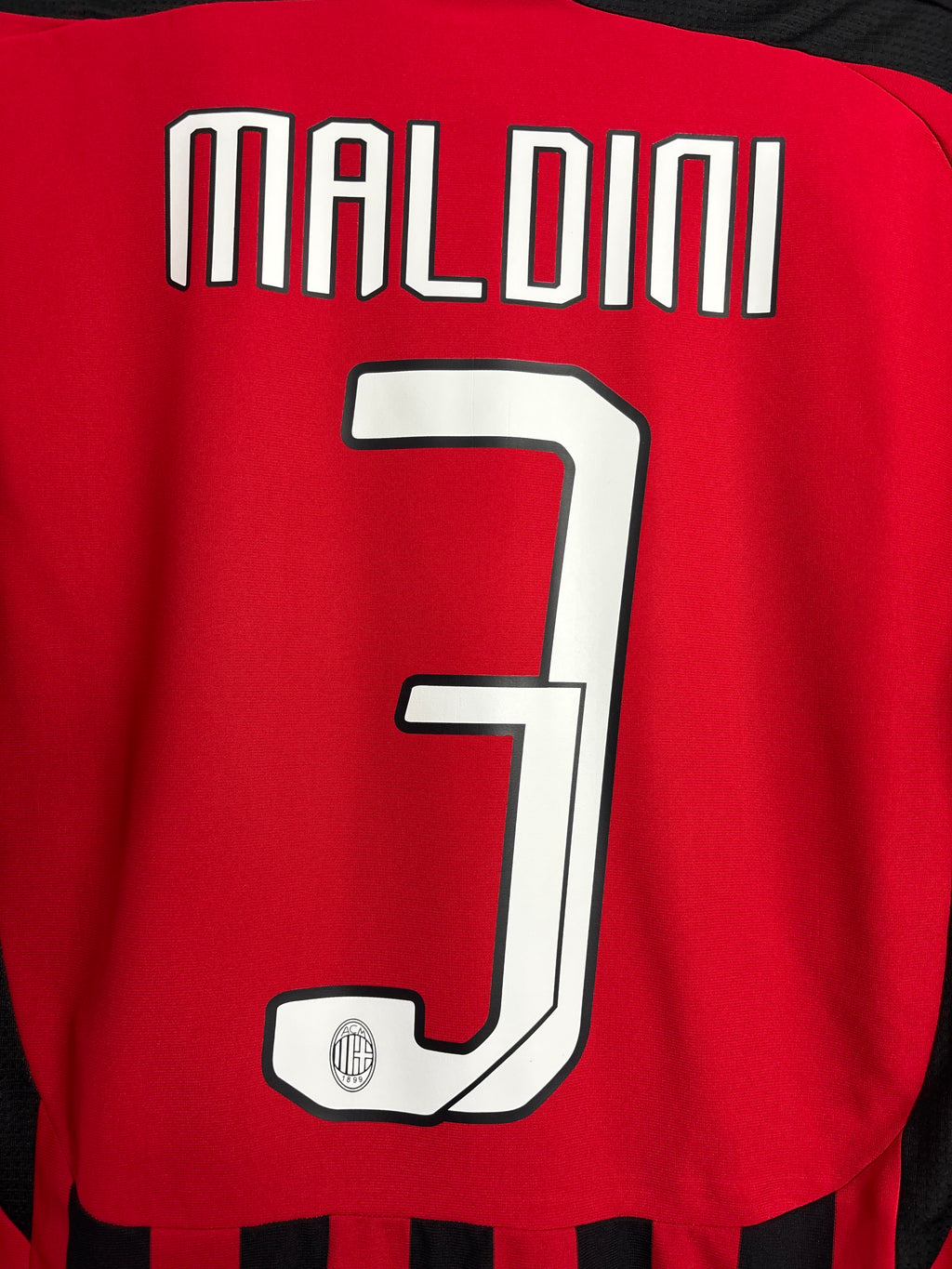 AC MILAN 2007/08 MALDINI #3 HOME SHIRT (M) ADIDAS