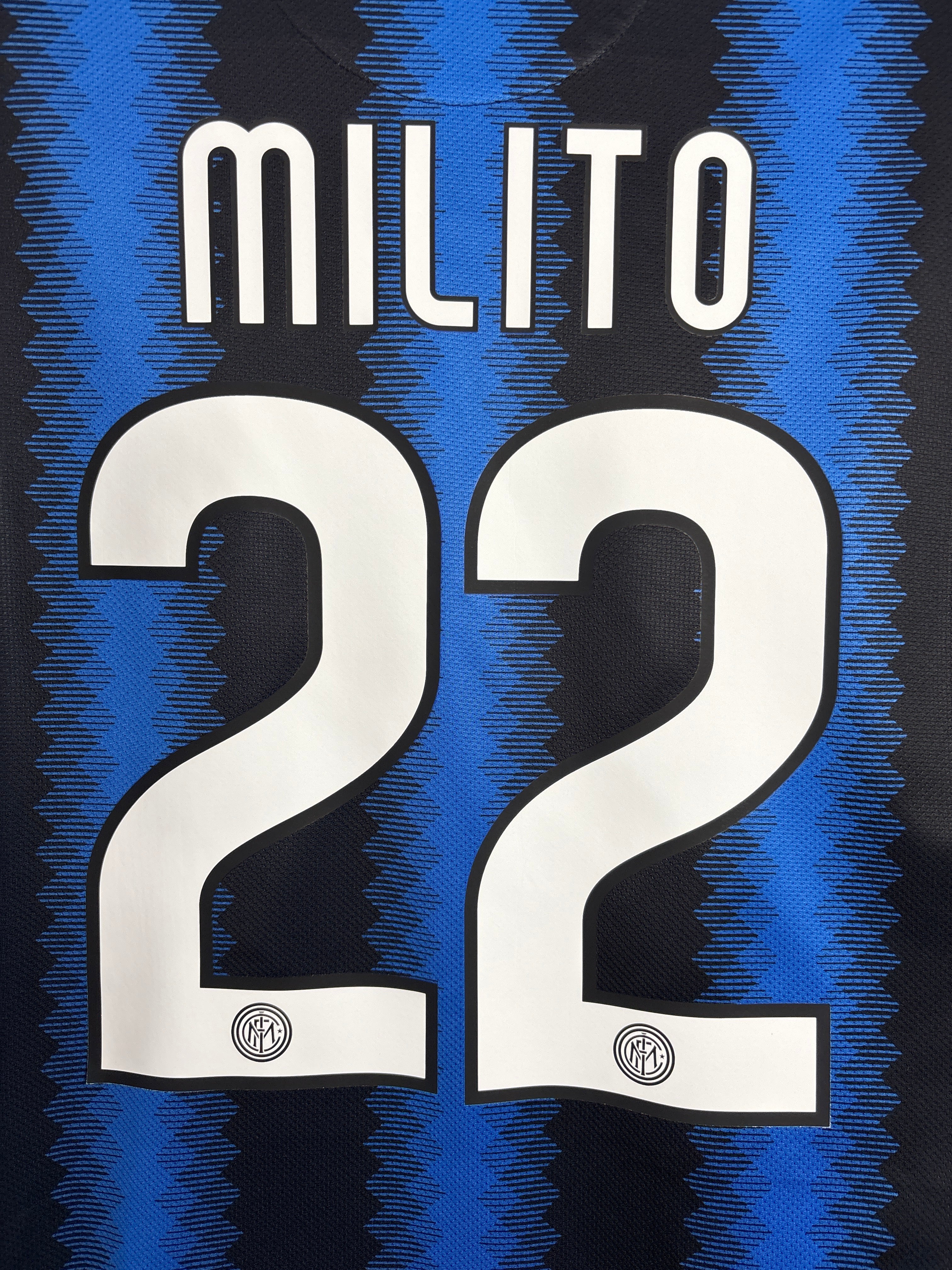 INTER MILAN 2010/11 MILITO #22 HOME SHIRT (L) NIKE