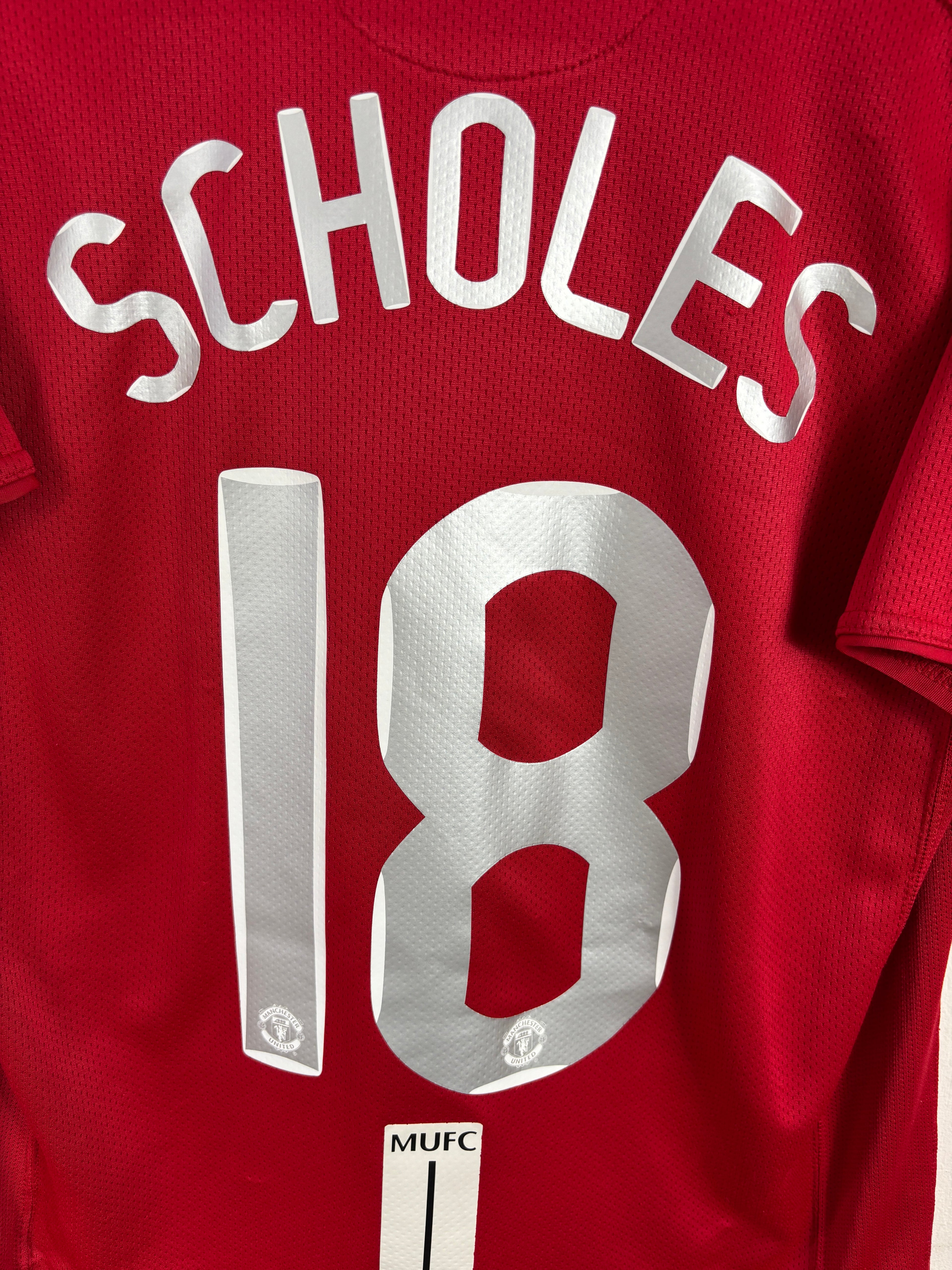 MANCHESTER UNITED 2007/08 SCHOLES HOME (M) NIKE