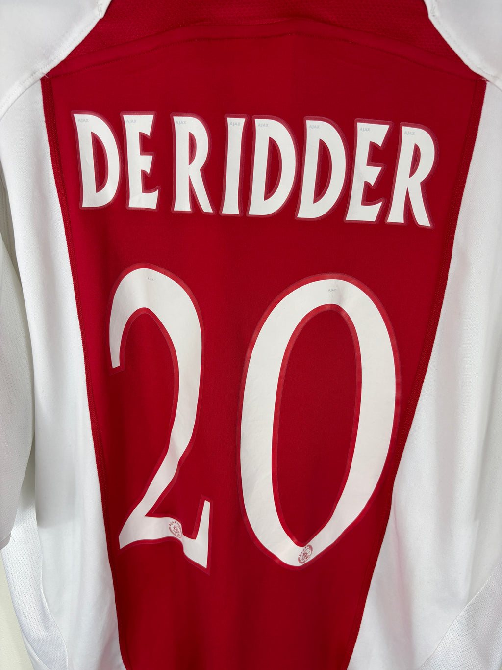 AJAX 2005/06 DE RIDDER #20 HOME SHIRT (XL) ADIDAS